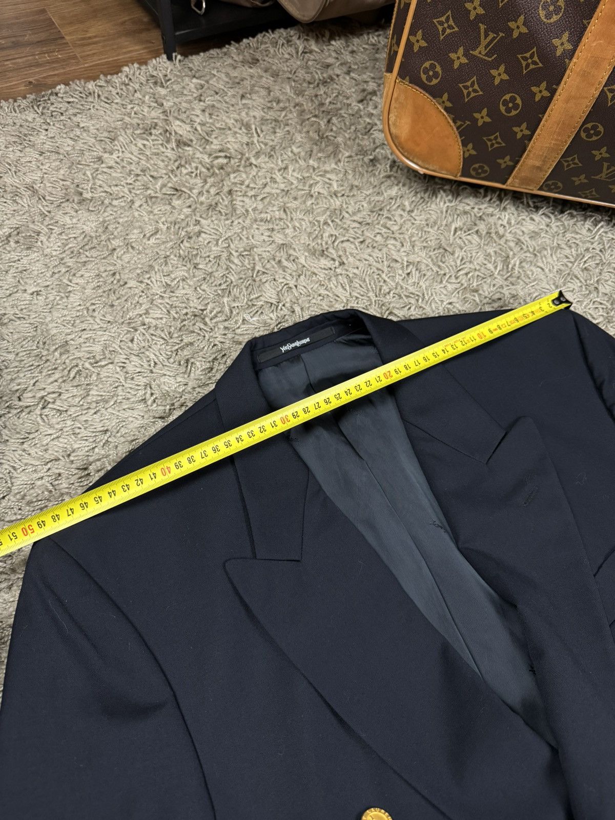 Yves Saint Laurent Vintage wool blazer Yves Saint Laurent original luxury item Size 52S - 7 Thumbnail