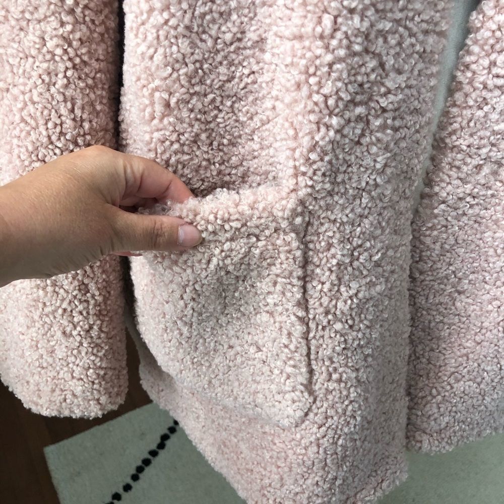 Other Halogen Jewel Neck Teddy Coat Pink NWT L XL Size L / US 10 / IT 46 - 6 Thumbnail