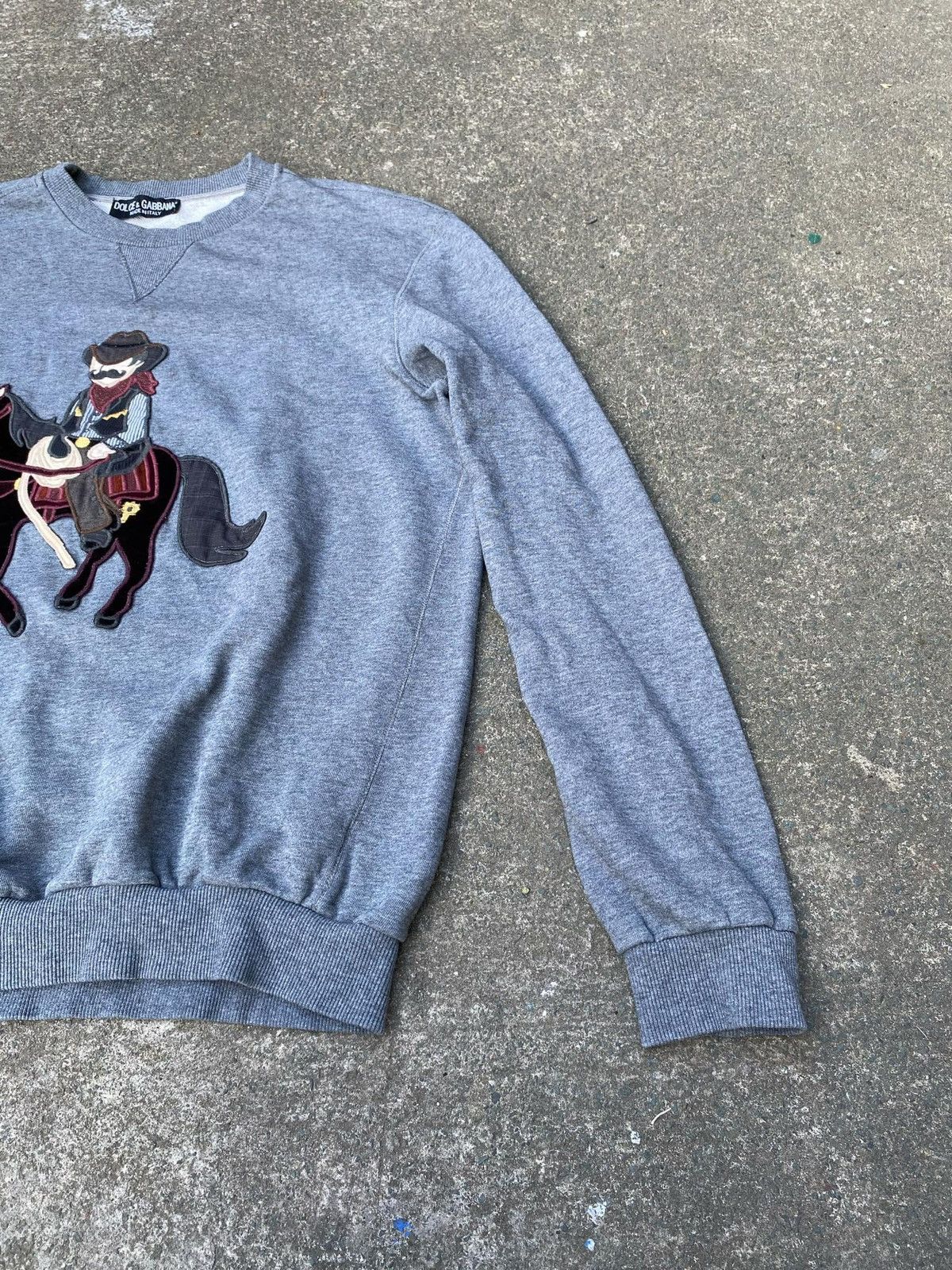 Dolce & Gabbana Dolce&Gabbana - Tan Cowboy and Horse Sweater Size US L / EU 52-54 / 3 - 5 Thumbnail