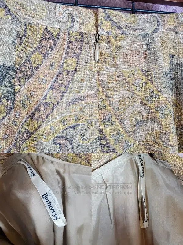 Burberry Burberry Floral Maxi Skirt in Coffee Brown. Size 23" - 7 Thumbnail