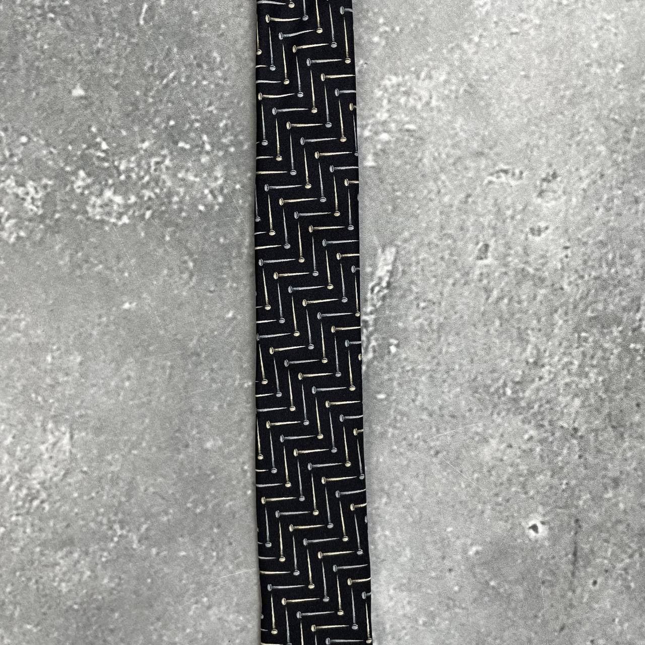 Designer × Gianfranco Ferre × Vintage Vintage Gianfranco Ferre Studio Nails Print Silk Tie Size ONE SIZE - 14 Thumbnail