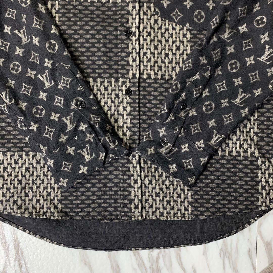 Louis Vuitton × Nigo LOUIS VUITTON x NIGO Monogram Flannel Shirt Black L Size US L / EU 52-54 / 3 - 6 Thumbnail