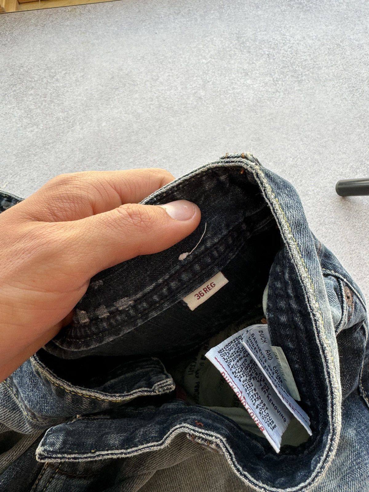 Vintage Jeans Dirty Pants faded crash denim thrashed y2k distressed Size US 36 / EU 52 - 9 Thumbnail