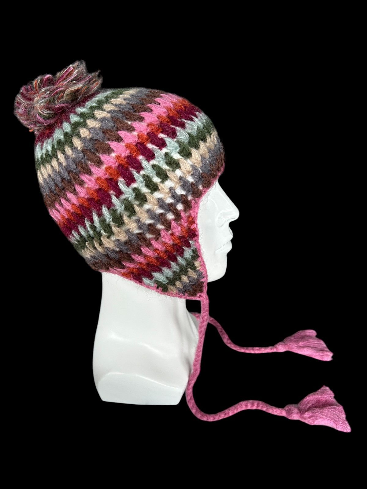 Japanese Brand × Kapital × Vintage Hippies Style Crochet knitted Handmade Beanie Hats Size ONE SIZE - 1 Thumbnail
