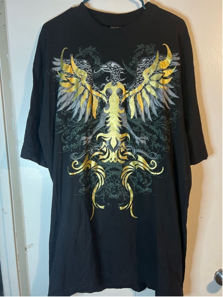 Vintage Vintage Men's Sun Wear T-Shirt 3XL Black Gold Graphic Tee Size US XL / EU 56 / 4 - 1 Thumbnail