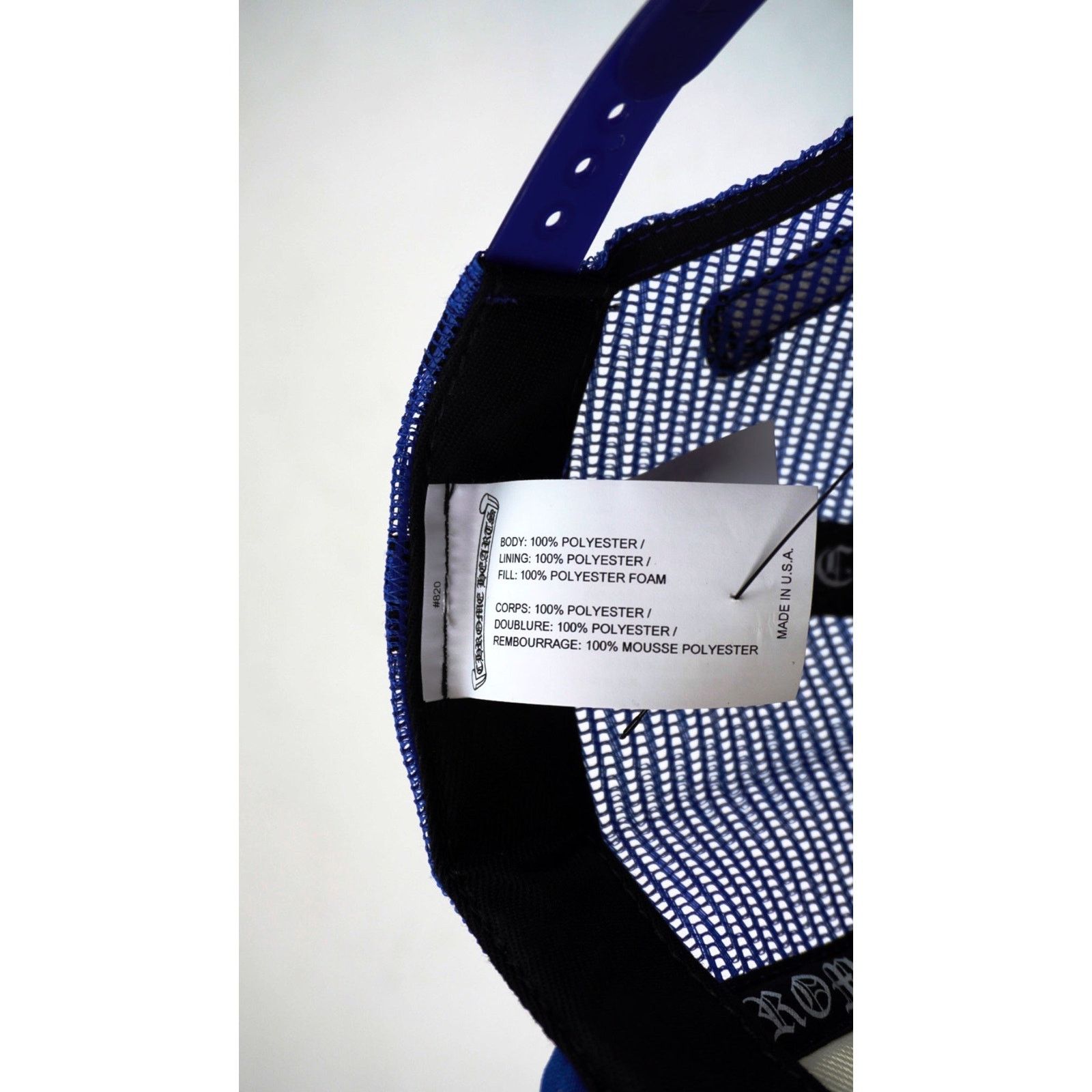 Chrome Hearts Blue Eyechart Trucker Hat Size ONE SIZE - 2 Thumbnail