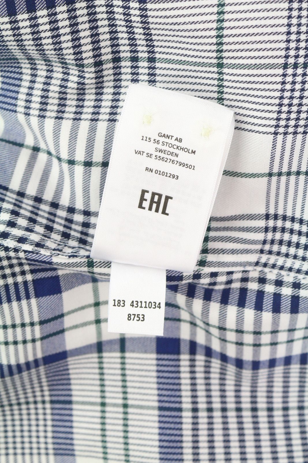 Gant FLANNEL EU38 Blue Plaid Button-Up Shirt 85008 Size M / US 6-8 / IT 42-44 - 9 Thumbnail
