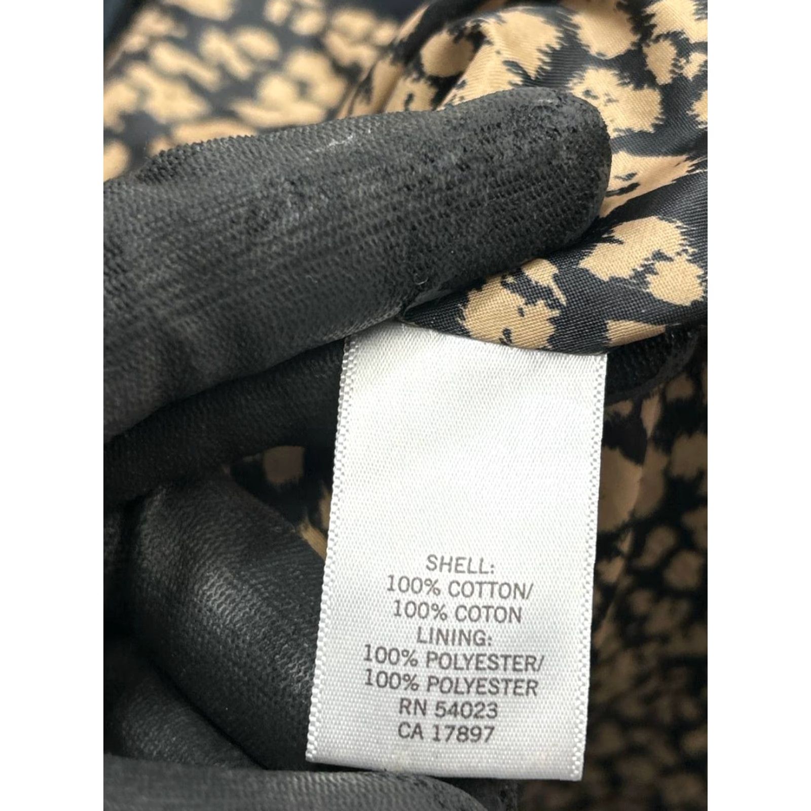 Banana Republic VINTAGE Banana Republic Trench Coat Womens Small Black Cotton Leopard Lined Back Vent Size S / US 4 / IT 40 - 6 Thumbnail