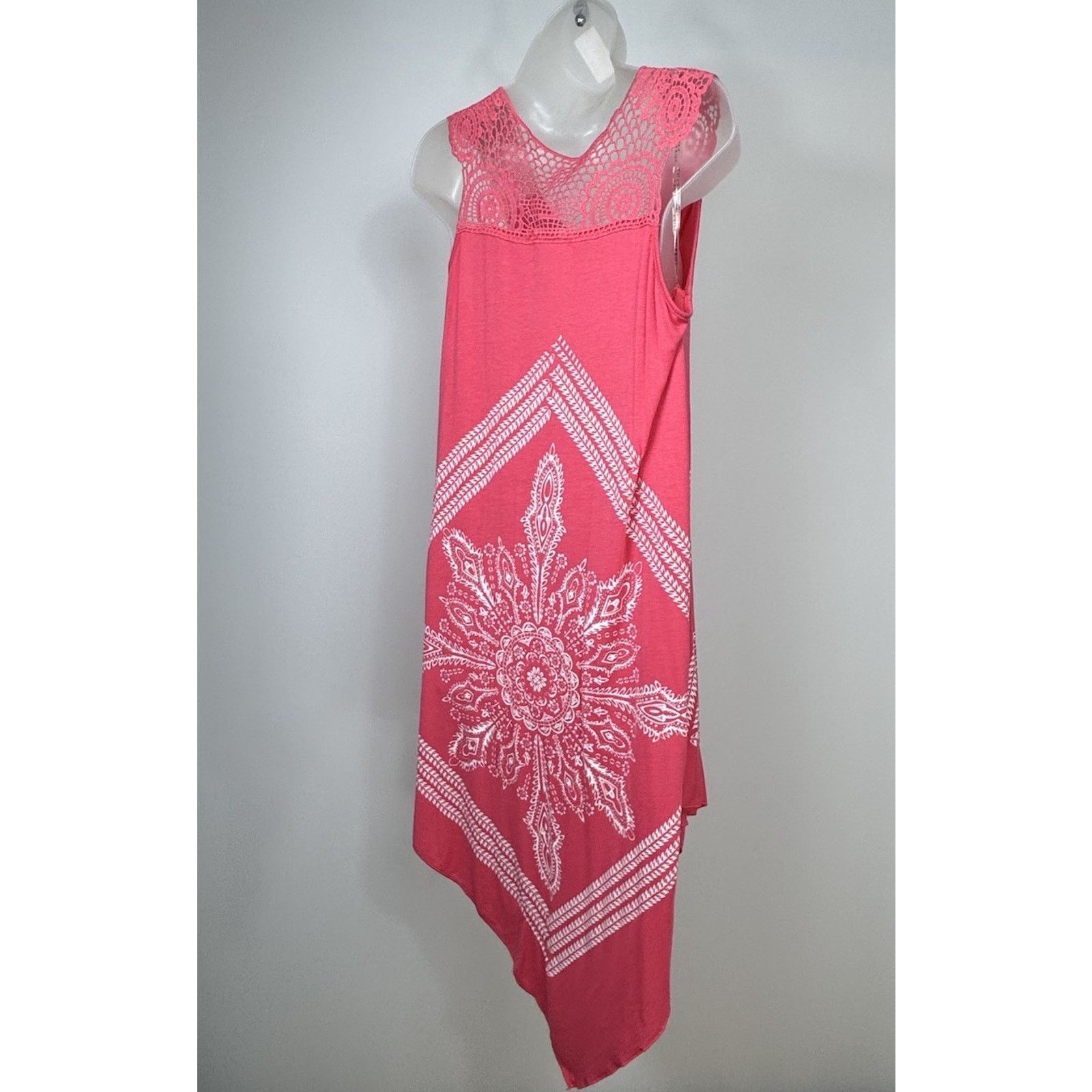 Axist Exist Maxi Dress Women's S Coral Leaf Print Sleeveless Boho Size S / US 4 / IT 40 - 5 Thumbnail