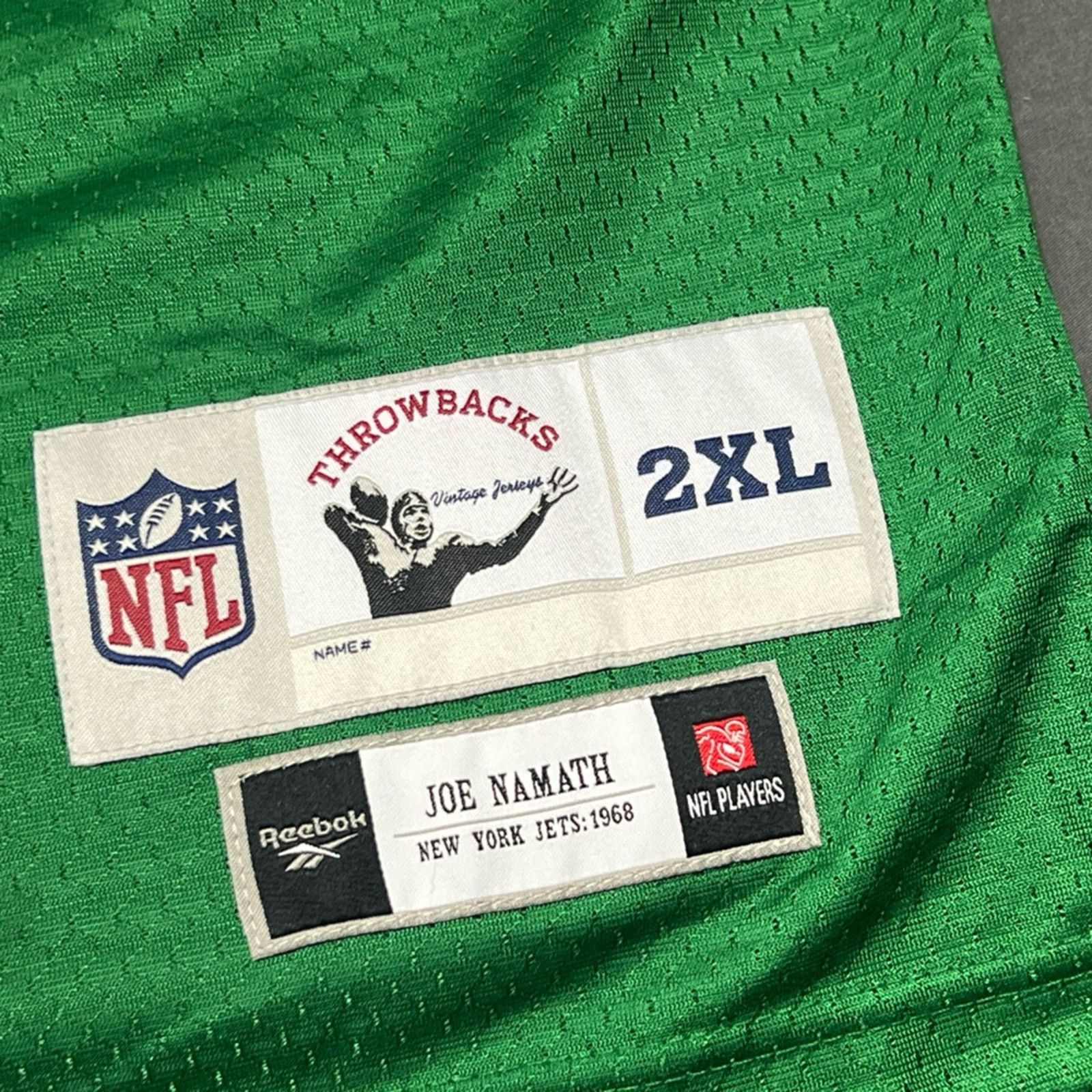 Reebok AUTHENTIC Joe Namath REEBOK New York Jets Jersey XXl Sewn Size US XXL / EU 58 / 5 - 4 Thumbnail