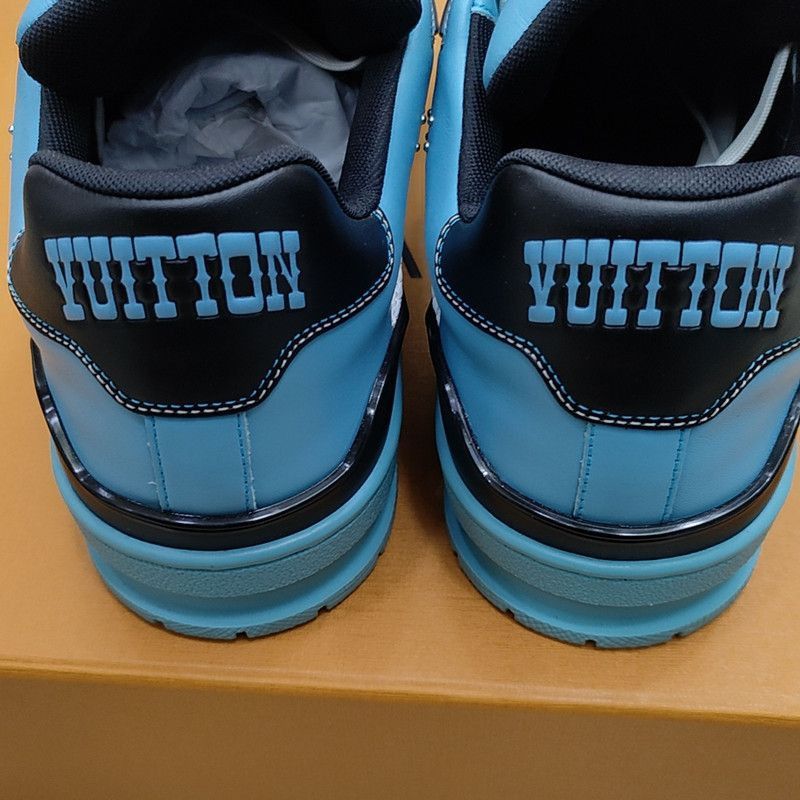 Louis Vuitton Louis Vuitton Blue Black Trainer Low Top Sneakers -2508 Size US 8 / EU 41 - 3 Thumbnail