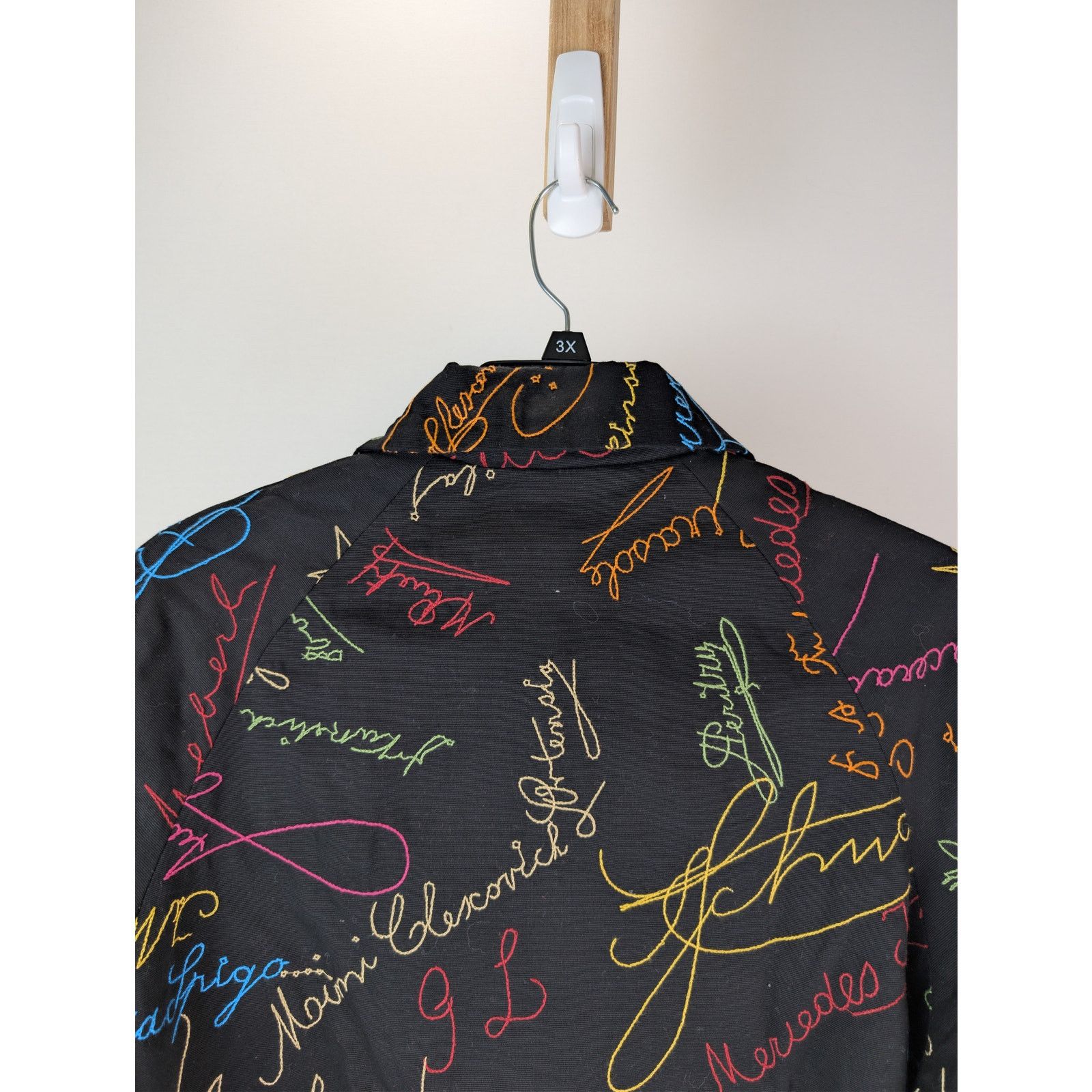 Bode o1rshd1 Signature Scrawl Coat in Black/Multicolor Size US M / EU 48-50 / 2 - 15 Thumbnail