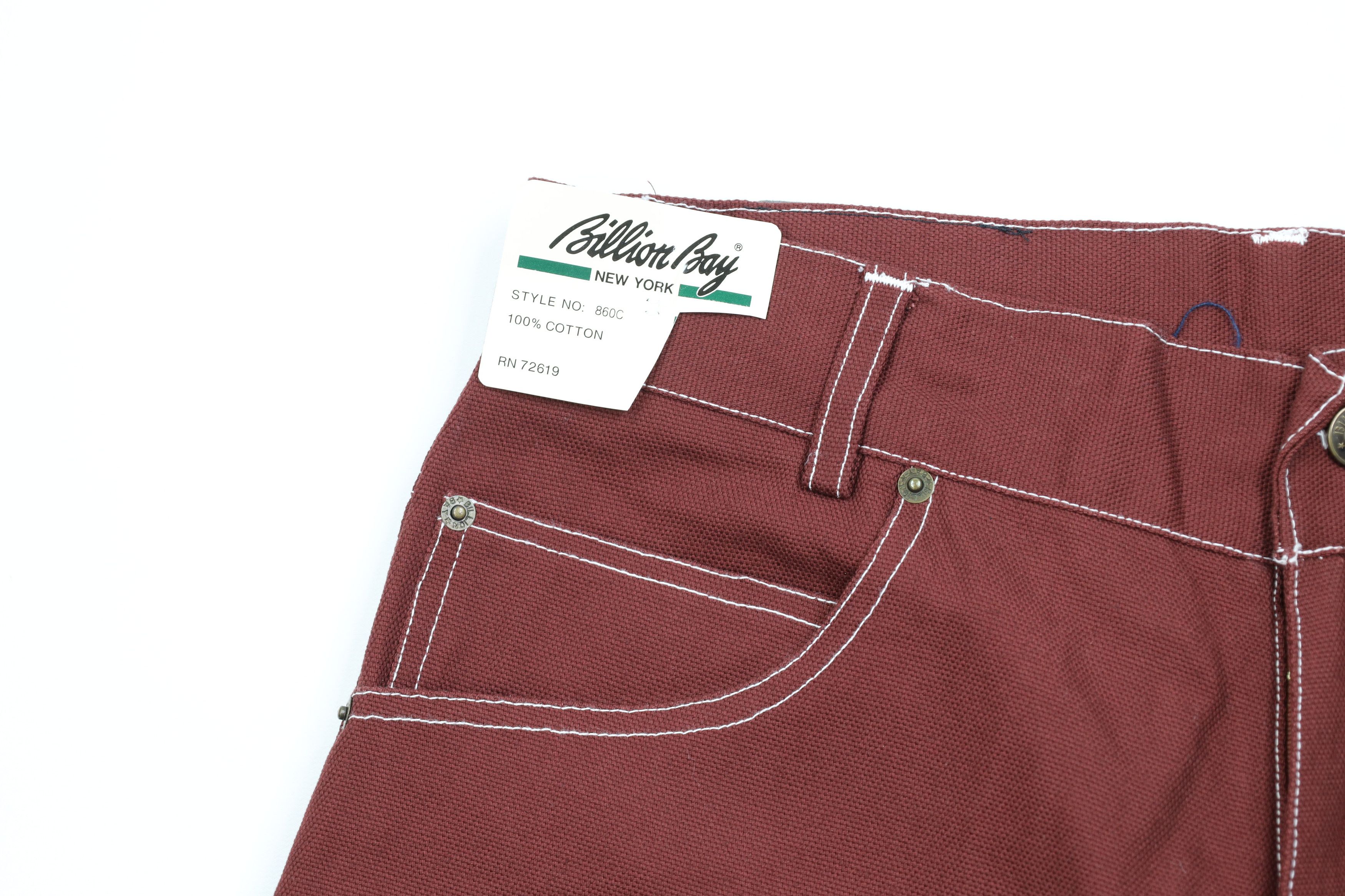 Vintage Deadstock Vintage 90s Streetwear Canvas Shorts Red Cotton Size US 32 / EU 48 - 6 Thumbnail