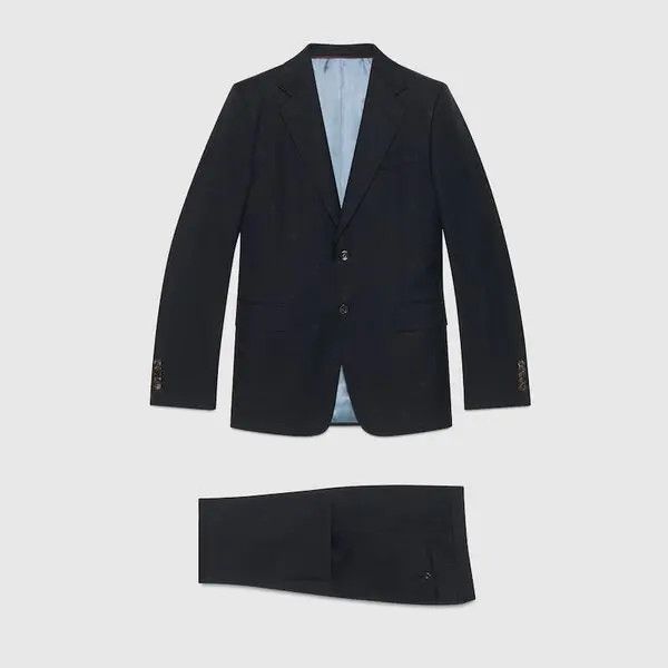 Gucci oc11z1025 Single-Breasted Suit Jacket in Deep Blue Size US S / EU 44-46 / 1 - 1 Thumbnail