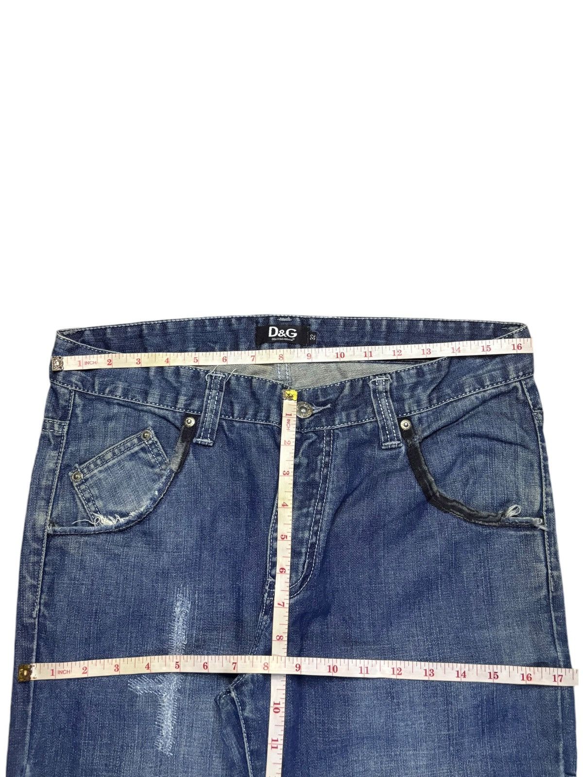 Dolce & Gabbana Vintage Dolce Gabbana Blue Wash Distressed Jeans Size US 33 - 11 Thumbnail