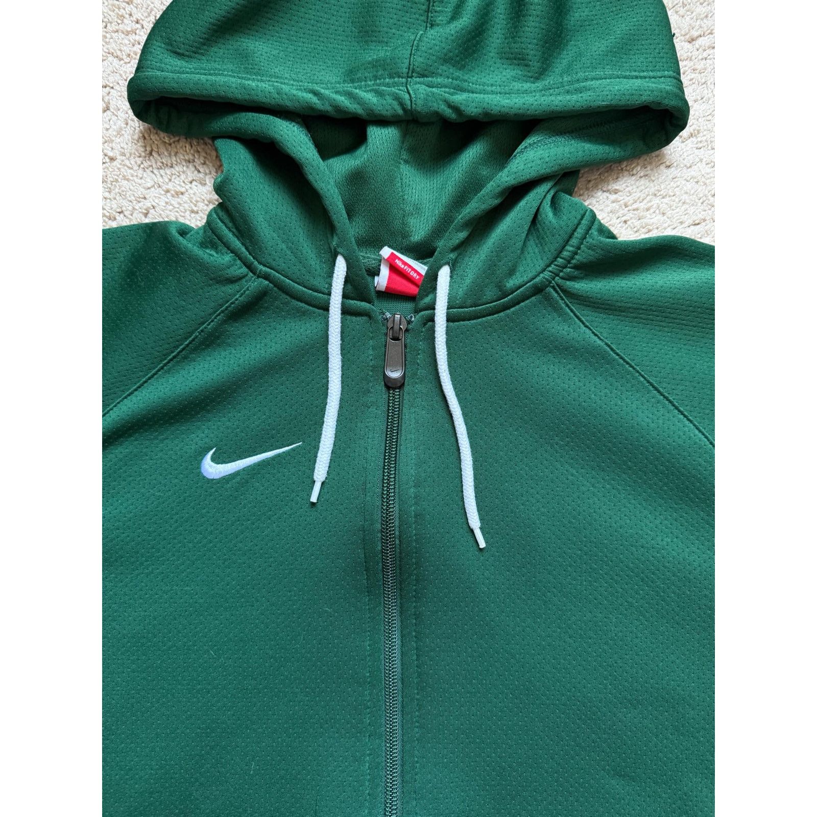 Nike Nike Team Fit Dry Long Sleeve Full Zip Hoodie Jacket Green Size L / US 10 / IT 46 - 2 Thumbnail