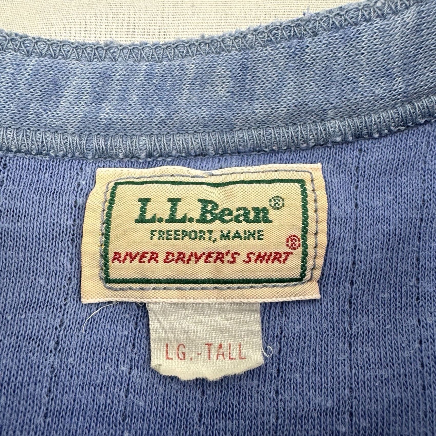 Vintage VINTAGE LL Bean River Divers Shirt Mens LT Blue Thermal Henley 90s Outdoor TALL Long Sleeve Kn relation? Size US L / EU 52-54 / 3 - 7 Thumbnail