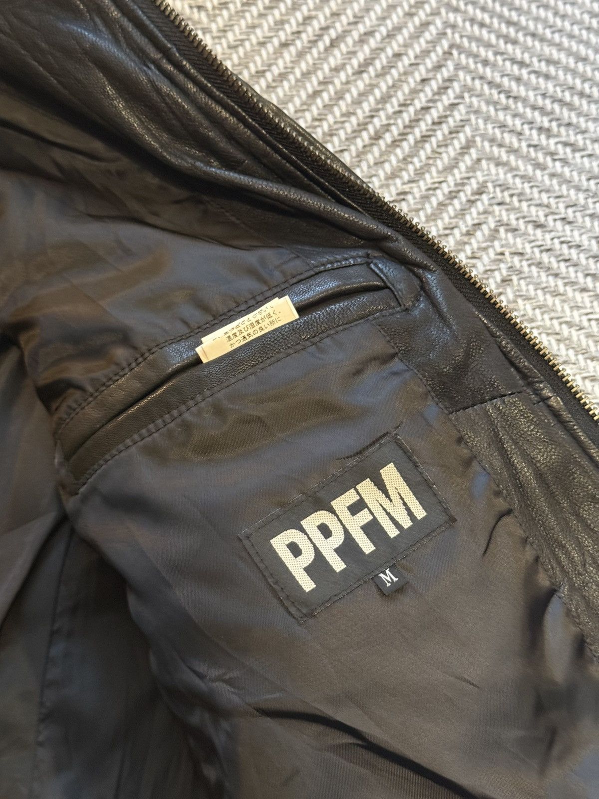 PPFM PPFM Stand Collar Leather Rider Jacket Size US M / EU 48-50 / 2 - 4 Thumbnail