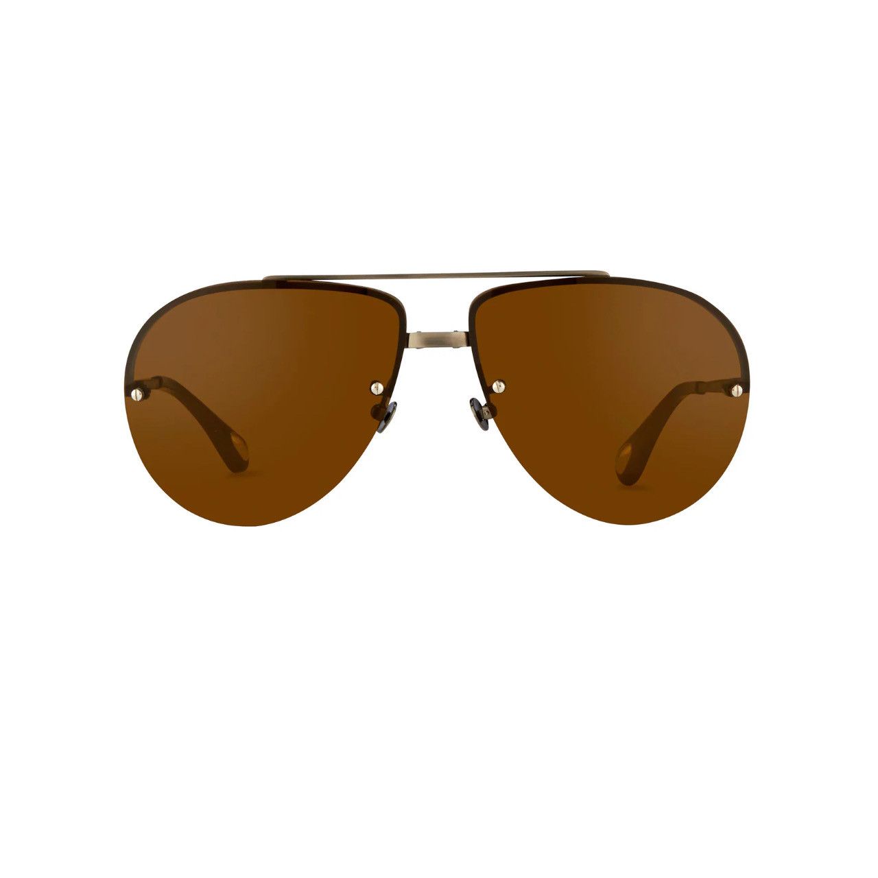 Ann Demeulemeester Ann Demeulemeester Sunglasses White Gold and Brown Size ONE SIZE - 2 Thumbnail