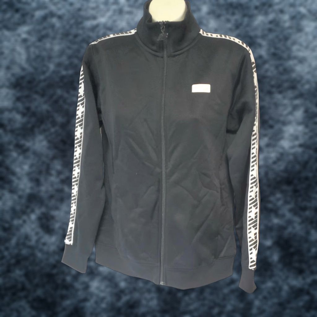 New Balance Womens New Balance Track Jacket Black White Full Zip Size S / US 4 / IT 40 - 1 Thumbnail