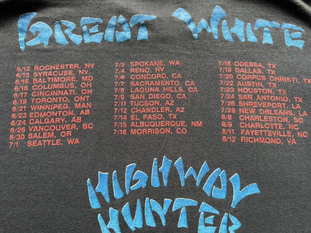 TEE JAYS 80s Great White Mista Bone Highway Hunter Tour rock shirt Size US M / EU 48-50 / 2 - 4 Thumbnail