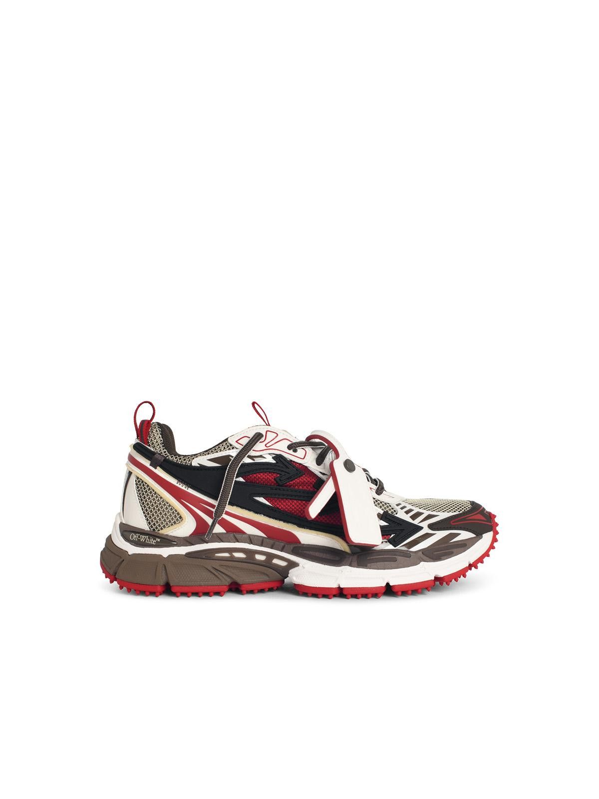 Off-White OFF-WHITE 'Be Right Back' Red Leather Blend Sneakers Size US 12 / EU 45 - 1 Thumbnail