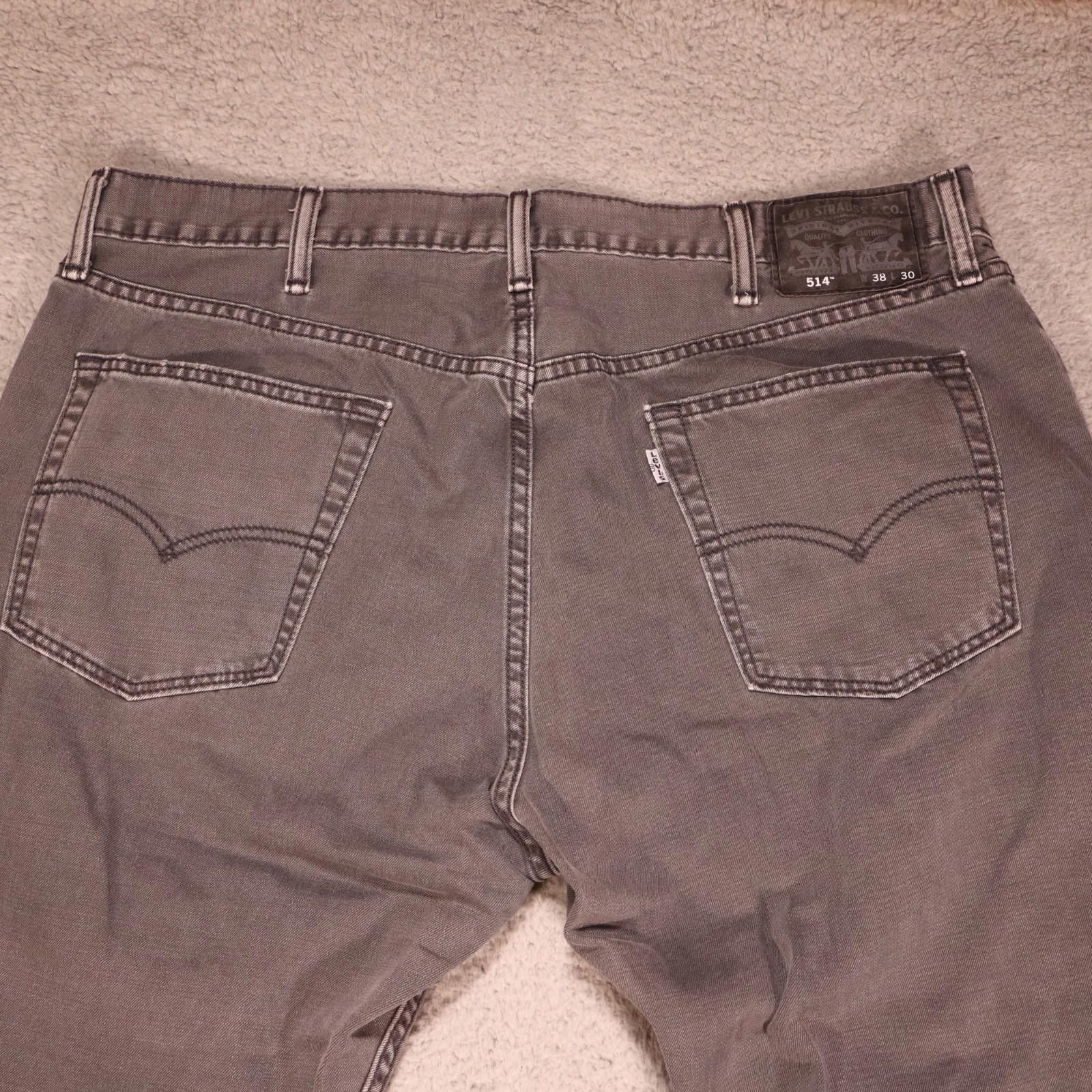 Levi's Levi's Jeans Men 38x30 Gray 514 Denim Medium Wash White Tab Size US 38 / EU 54 - 1 Thumbnail