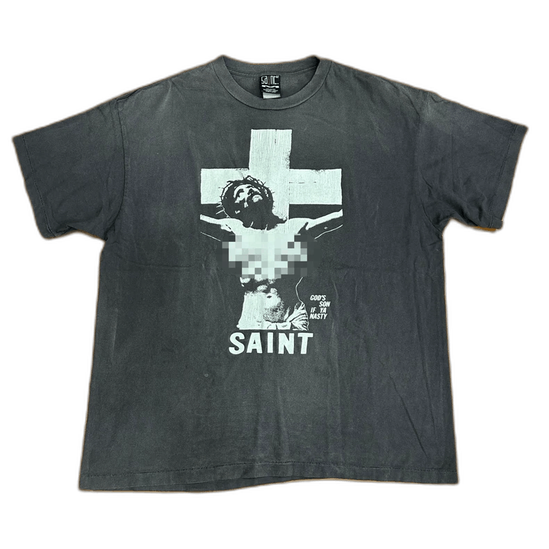 Saint Michael Saint Michael Short Sleeve Black T-Shirt Size US XXL / EU 58 / 5 - 1 Thumbnail