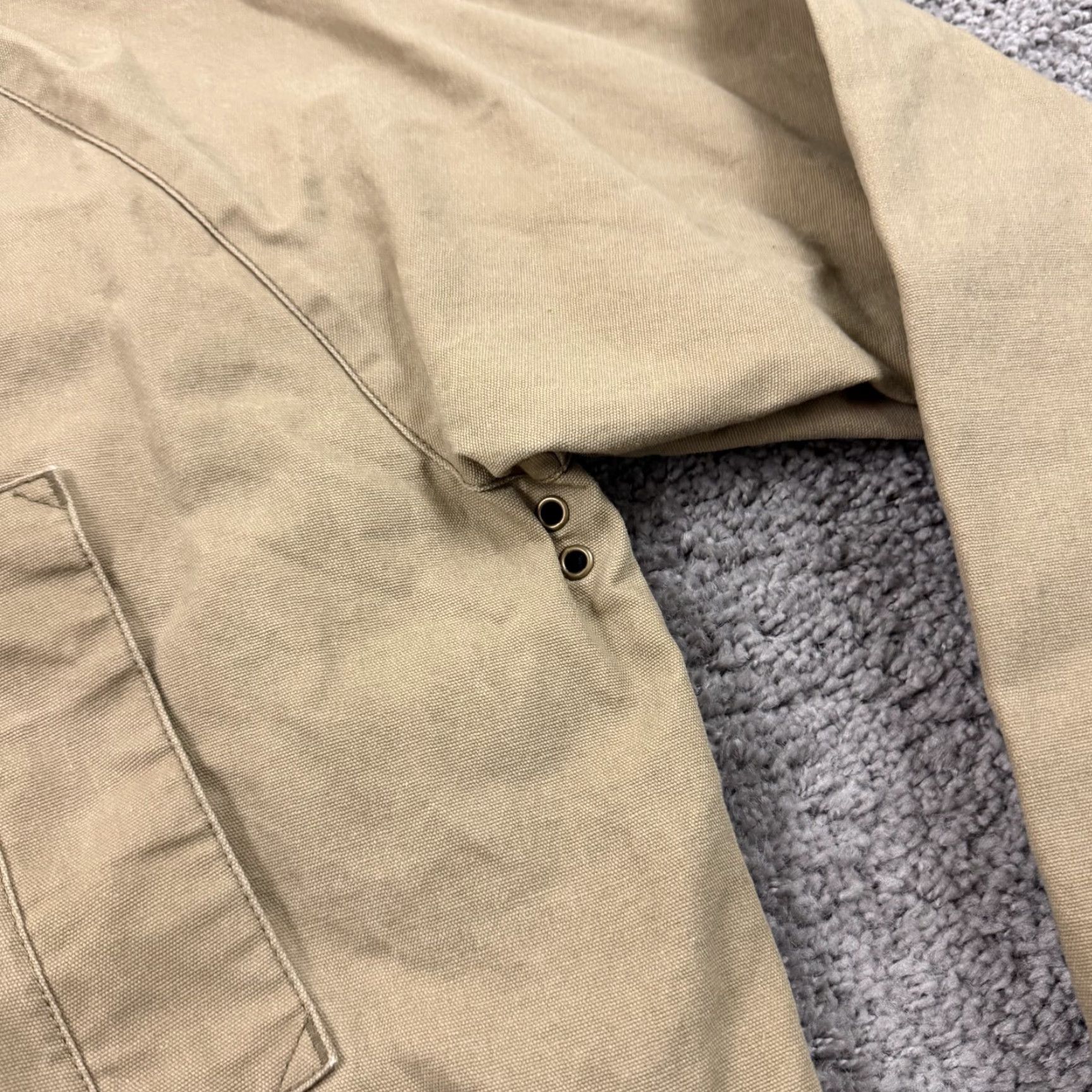 Vintage St. John's Bay Jacket Mens 2XL Beige Canvas Full Zip Lined Pockets Workwear Shirt/Jacket Size US XXL / EU 58 / 5 - 4 Thumbnail