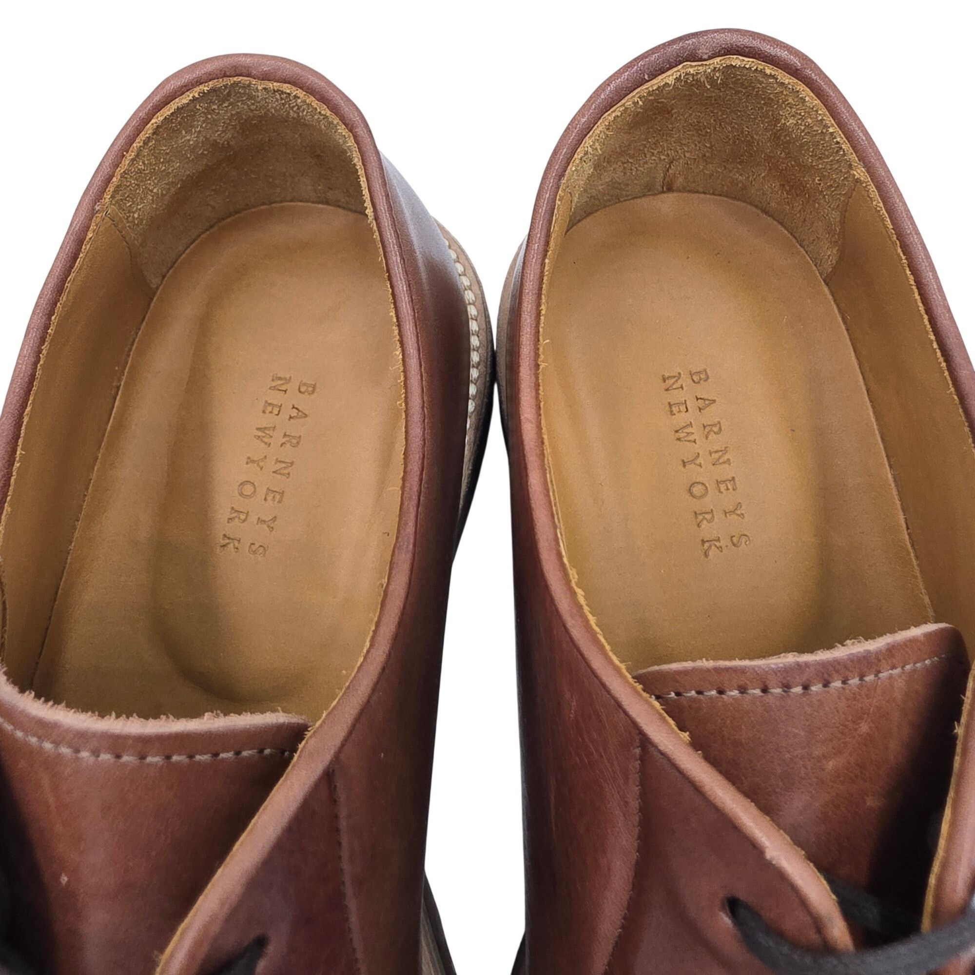 Barneys New York NEW Barneys New York 7656 Maine Burnished Brown Leather Derb Size US 8.5 / EU 41-42 - 13 Thumbnail