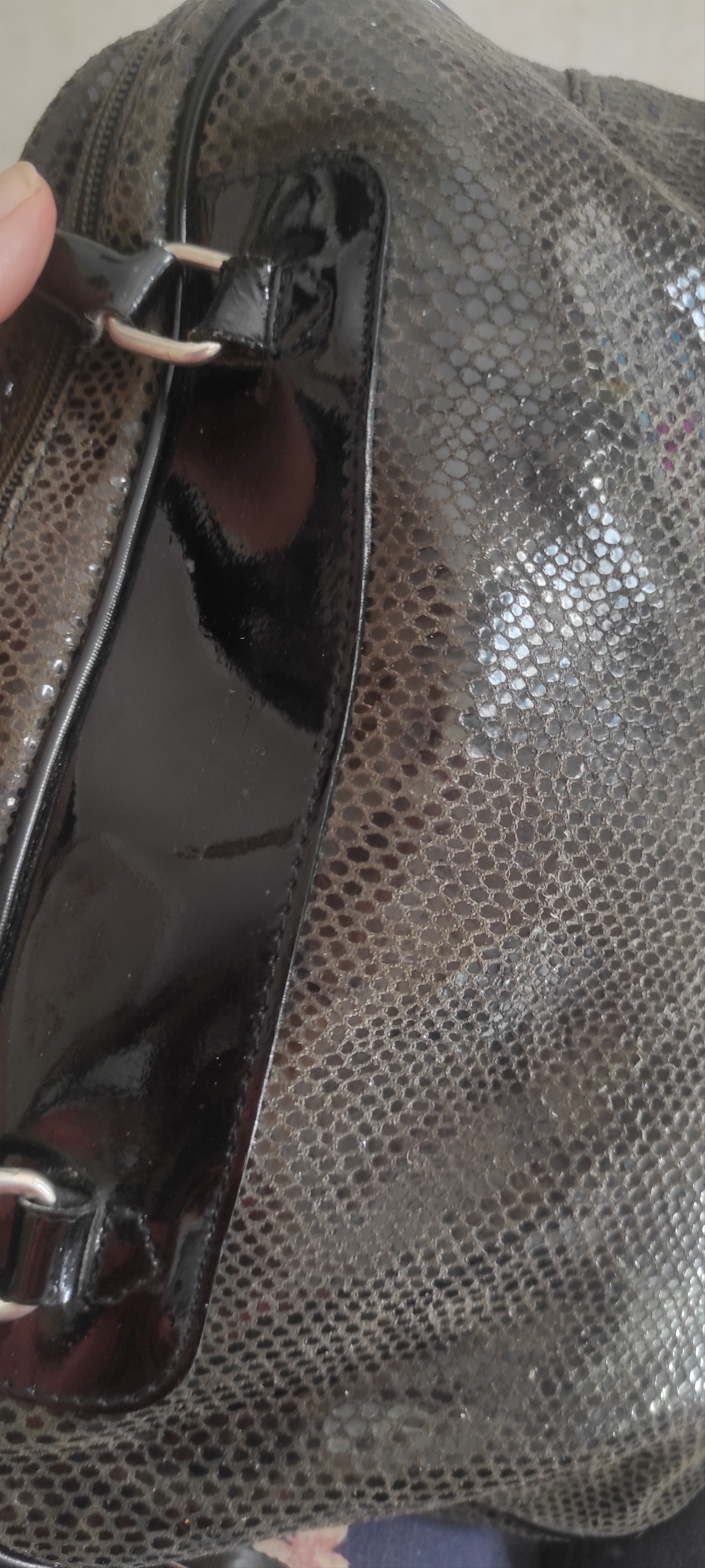Other Phynes Paris Bag Snake Print Embossed Python Faux Leather Size ONE SIZE - 18 Thumbnail