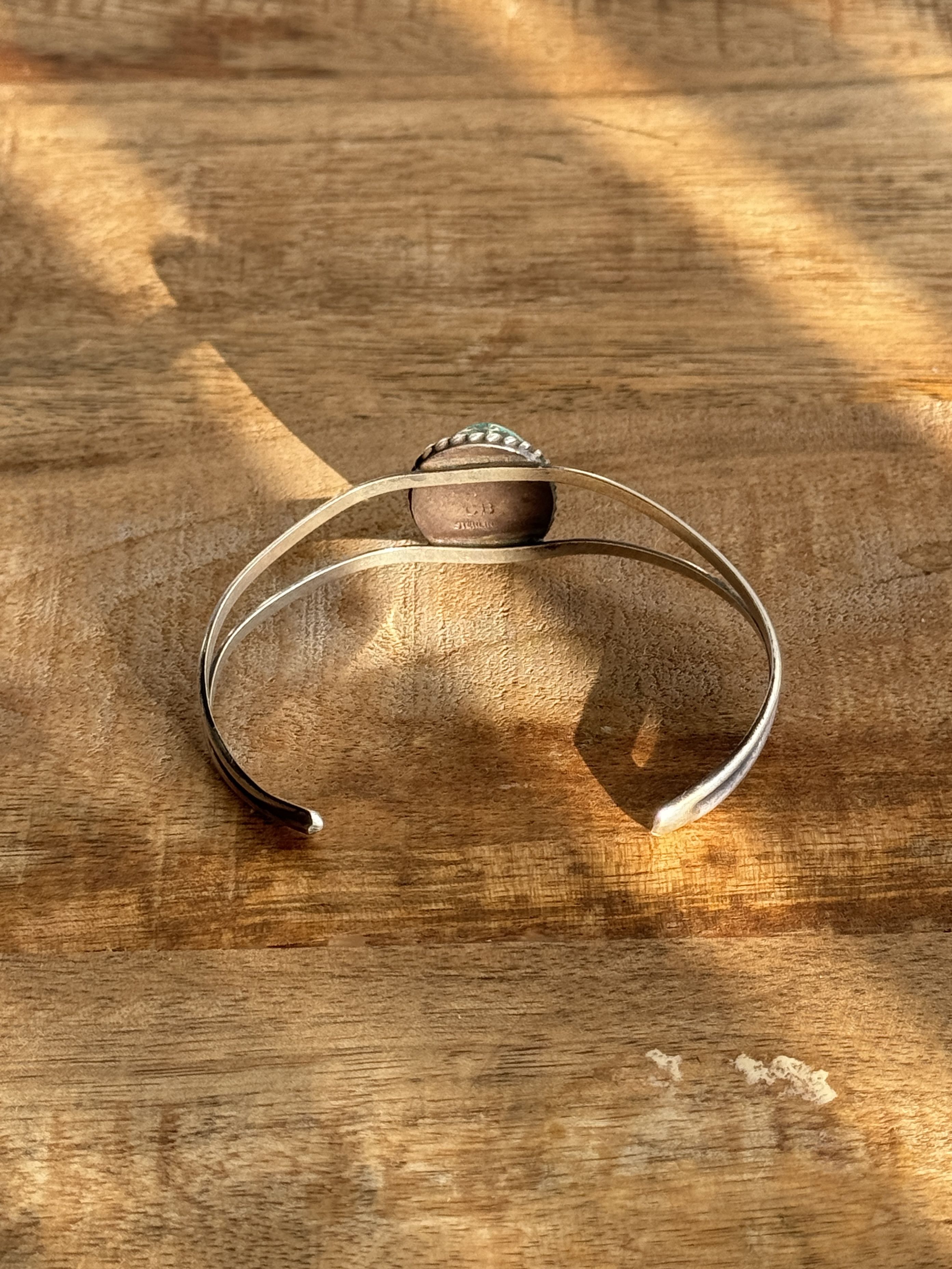 Vintage Vintage Sterling Silver Navajo Turquoise Cuff Bracelet Size ONE SIZE - 5 Thumbnail