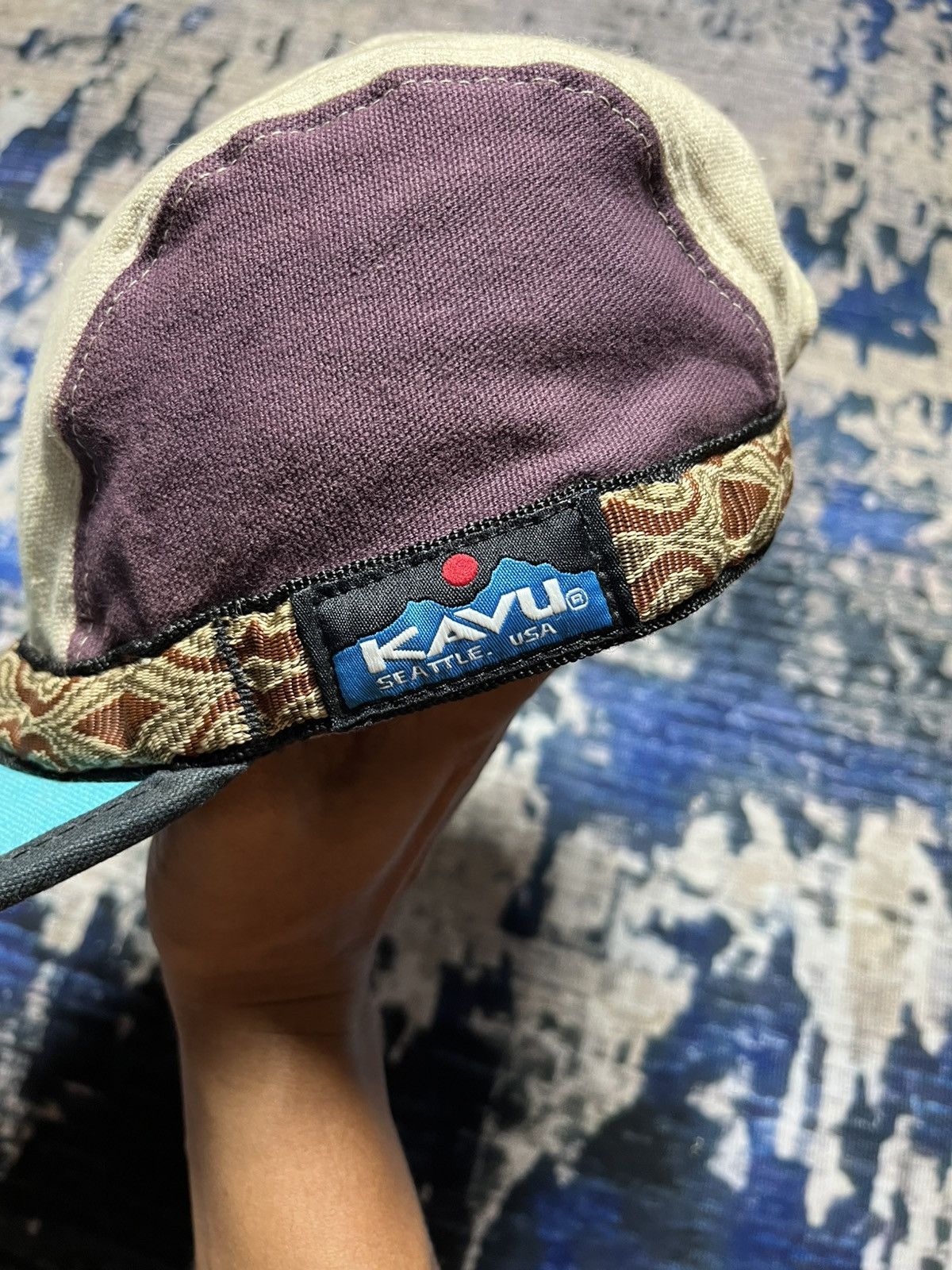 KAVU Vintage KAVU 4 Panel Multicolour Cap USA 90s Size ONE SIZE - 4 Thumbnail