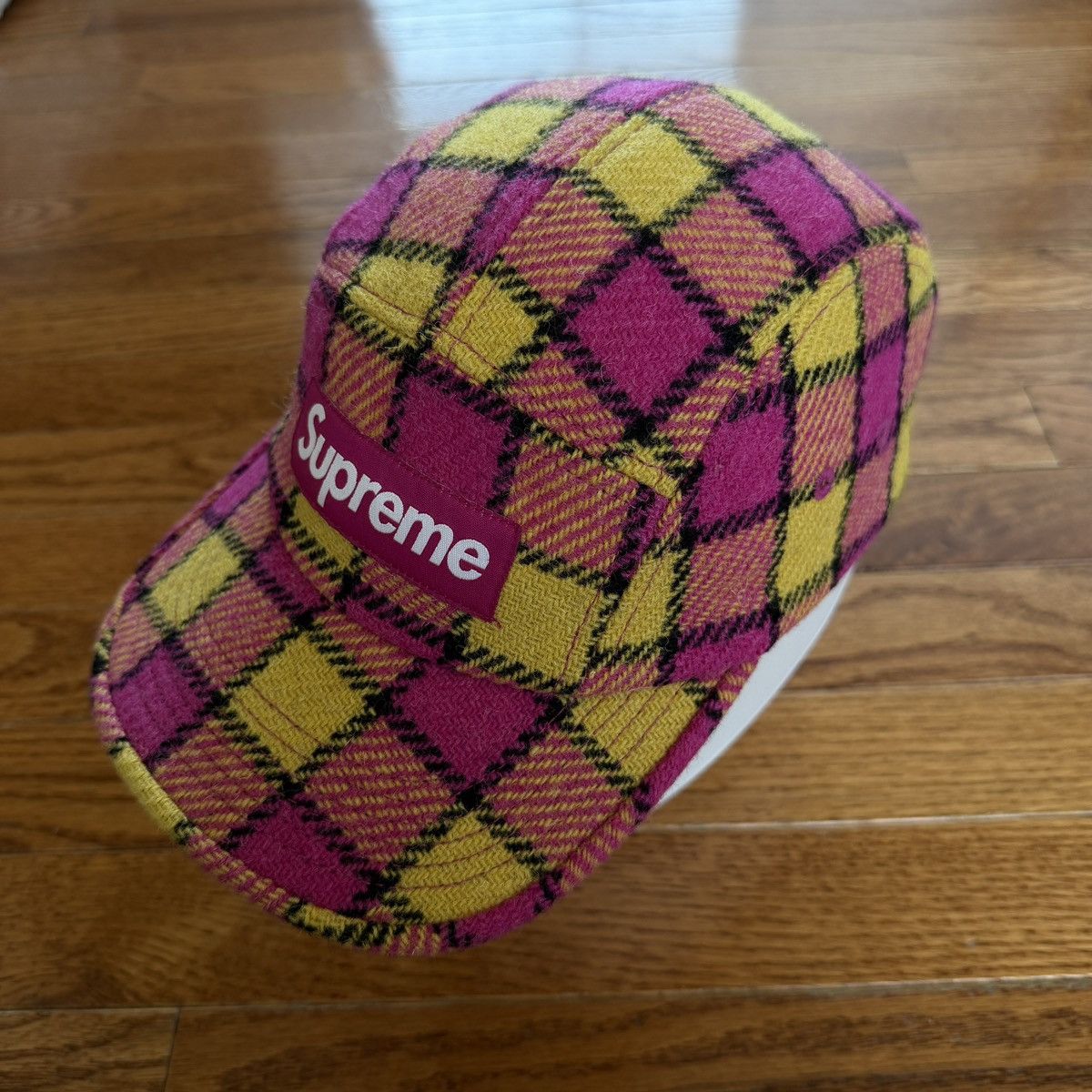 Supreme 2011 Glen Check Supreme Camp Cap Hat - Purple Plaid | Grailed