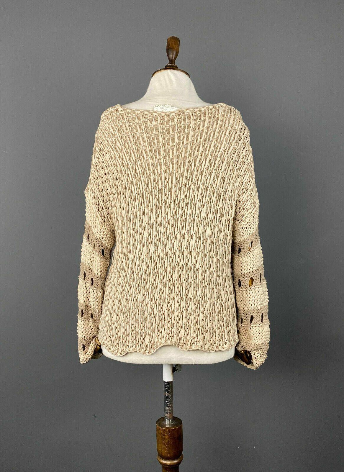 Designer Elisa Cavaletti Beige Desiged Cardigan Sweater Size 1 / S Size M / US 6-8 / IT 42-44 - 5 Thumbnail