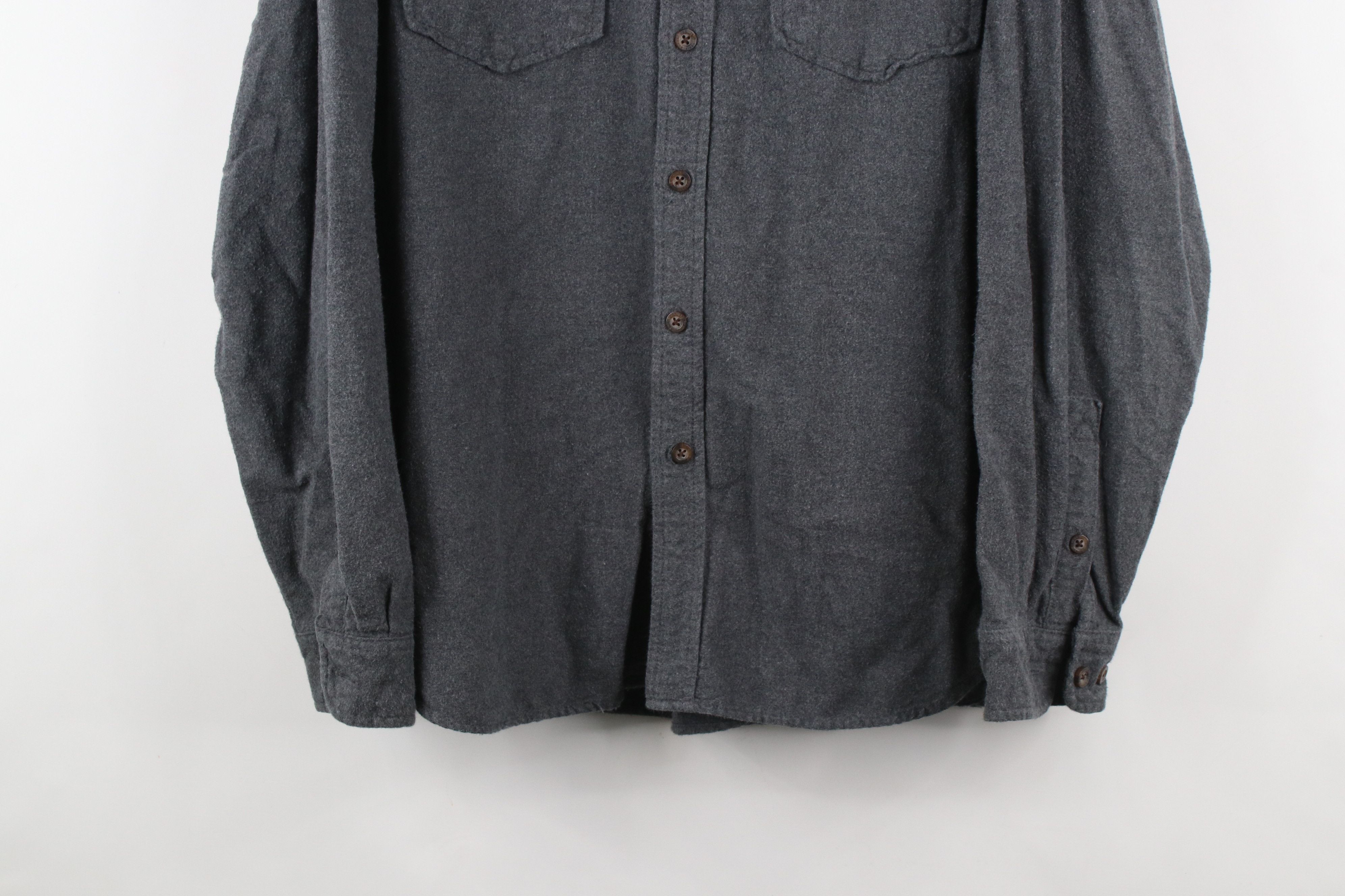 Eddie Bauer × Vintage Vintage Eddie Bauer Chamois Cloth Collared Button Shirt Gray Size US XL / EU 56 / 4 - 3 Thumbnail