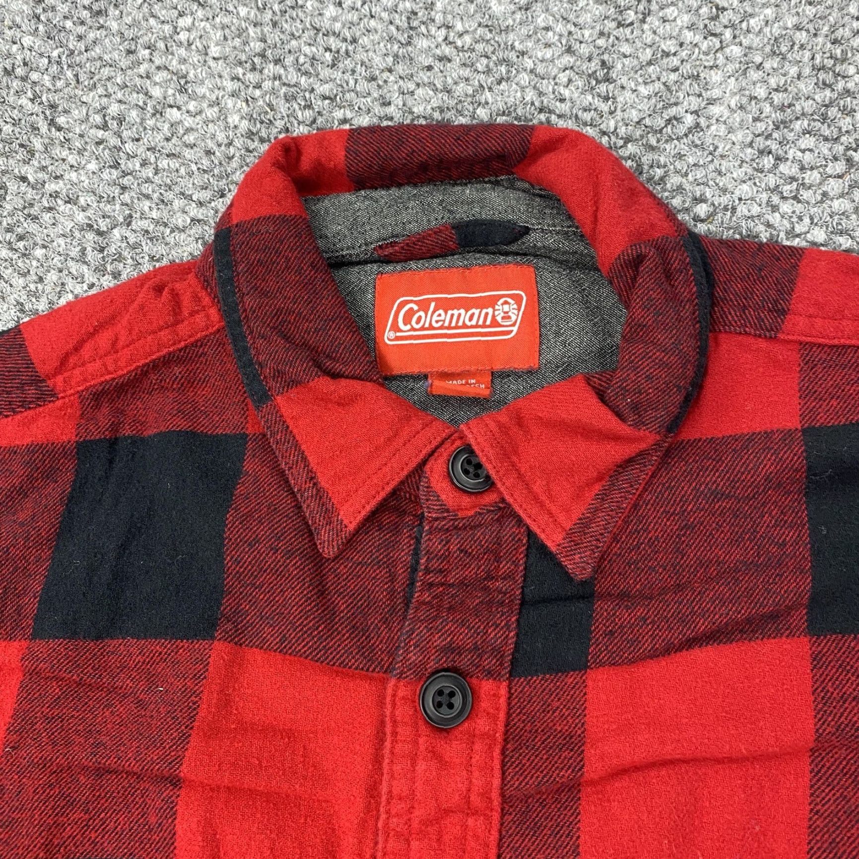 Vintage Coleman Shirt Mens Large Red Black Buffalo Plaid Flannel Button-Up Cotton Casual Size US L / EU 52-54 / 3 - 5 Thumbnail
