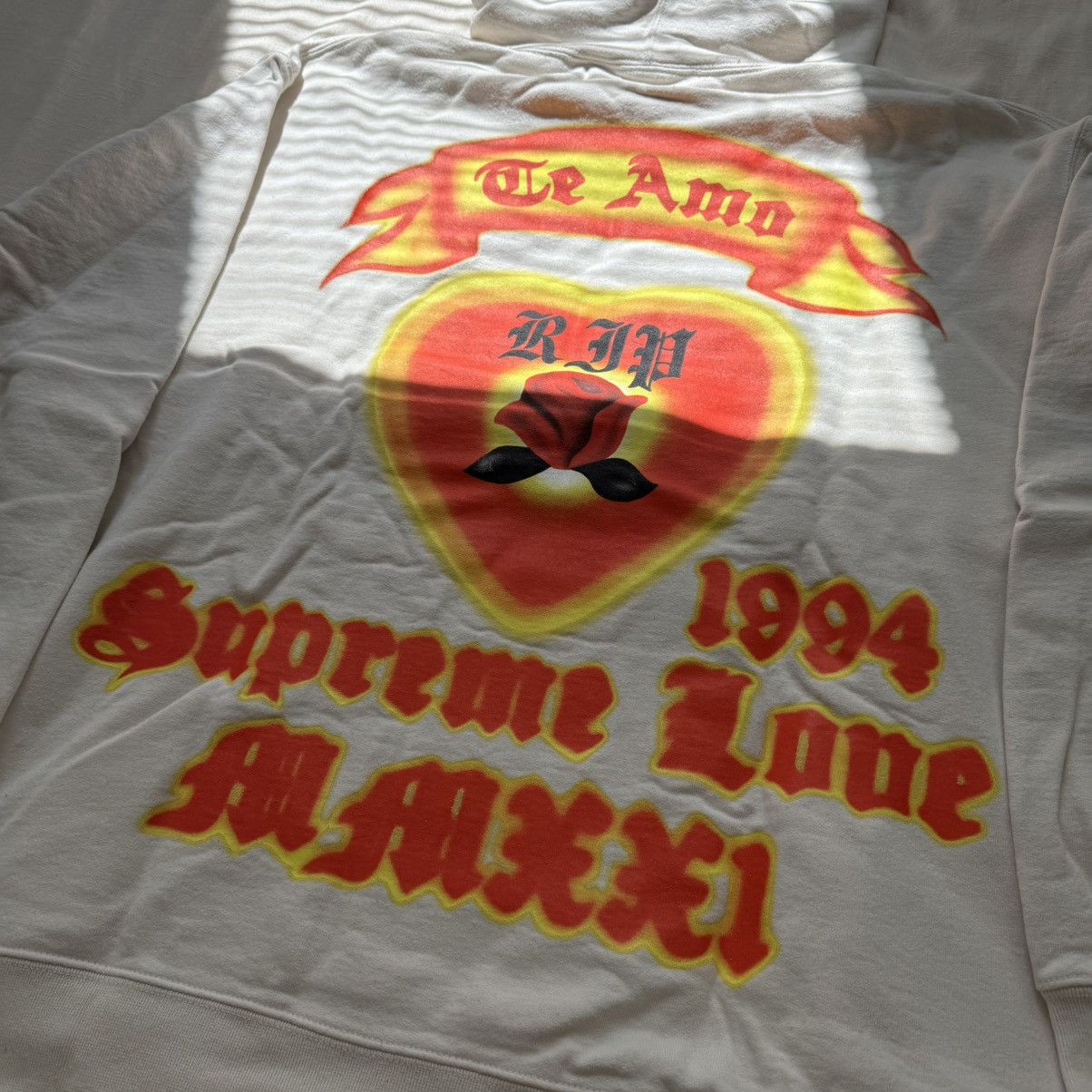 Supreme Supreme Love Hooded Sweatshirt SS21 Cream Size US XL / EU 56 / 4 - 4 Thumbnail