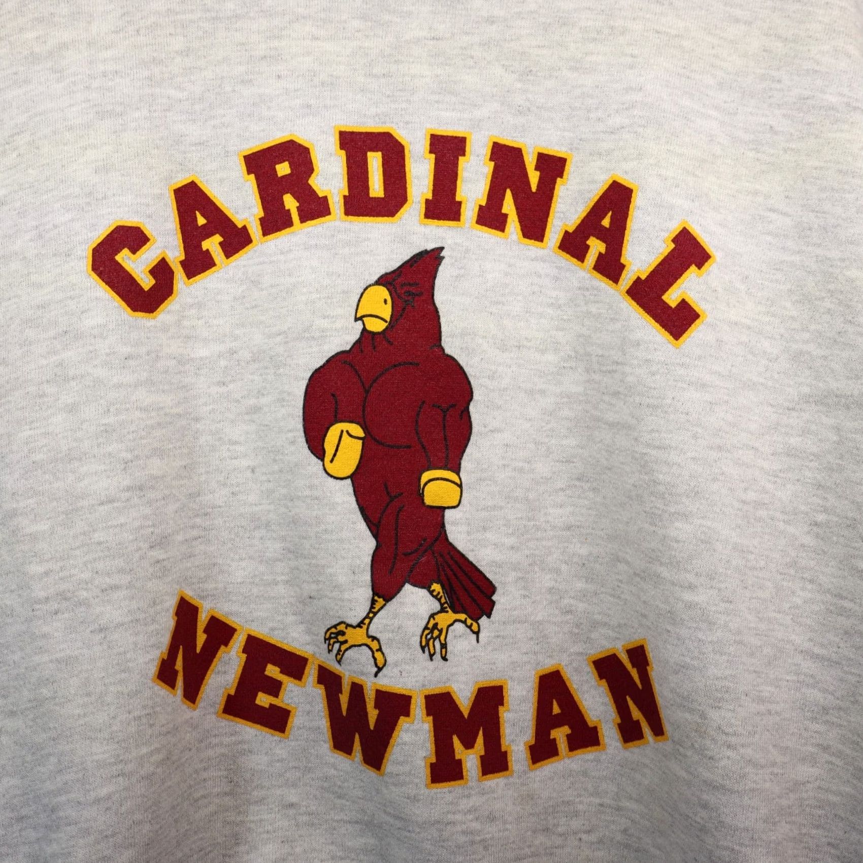 Jerzees VINTAGE Jerzees Men Sweatshirt XL Cardinal Newman Super Sweats Gray Heather Crewneck Pullover University Size US XL / EU 56 / 4 - 2 Thumbnail