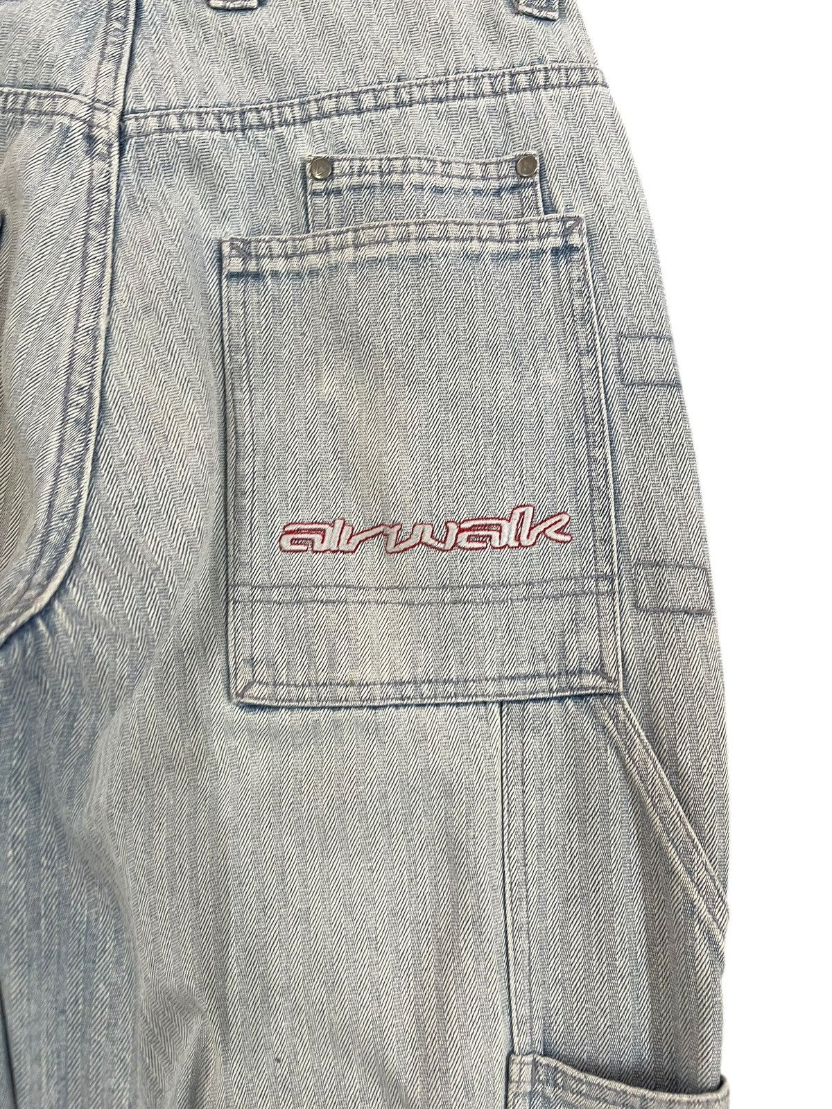 Airwalk Vintage Airwalk Hickory Stripe Unique Cargo Carpenter Denim Size US 29 - 9 Thumbnail