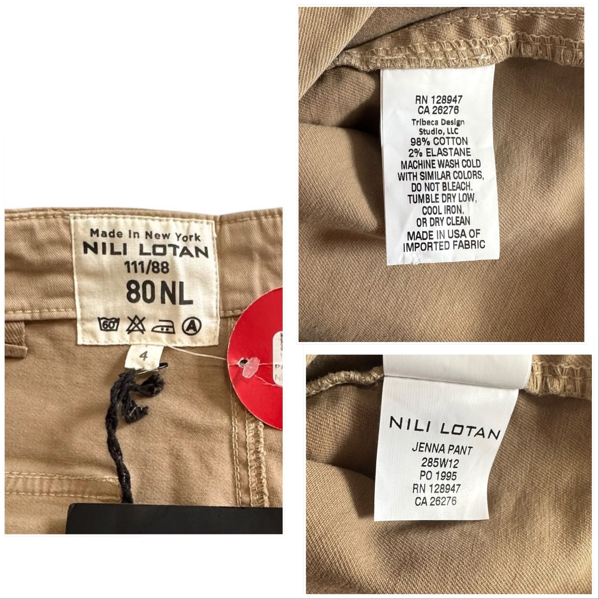 Nili Lotan Nili Lotan Jenna Cropped Raw-Edge Pants, Beige/Khaki, Size 4 Size 27" / US 4 / IT 40 - 3 Thumbnail