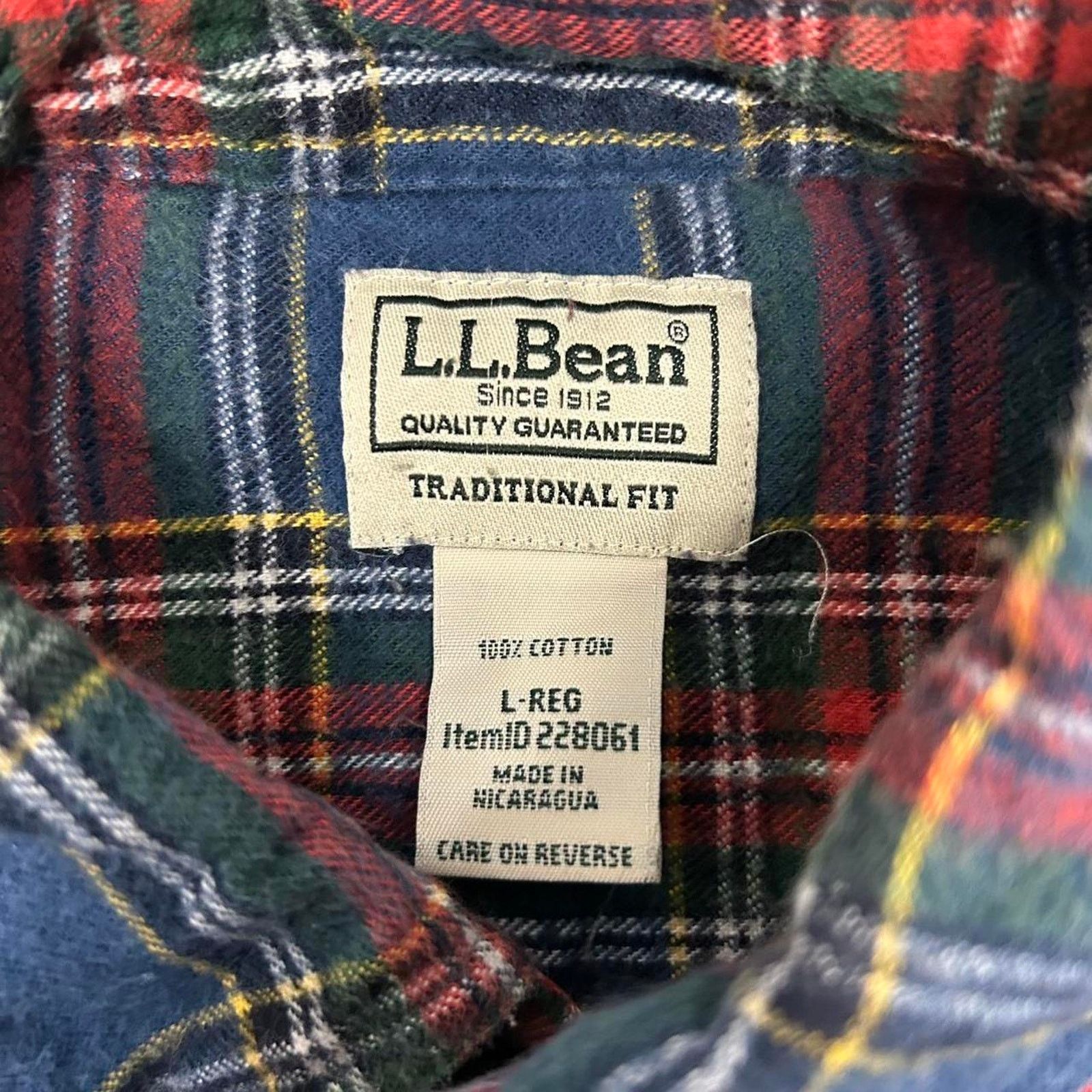 L.L. Bean VTG/Y2K Navy blue L.L.Bean Flannel button-up shirt Size US L / EU 52-54 / 3 - 3 Thumbnail