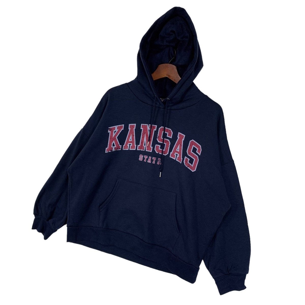 Vintage Vintage Women Kansas State Spell Out Hoodie Size L / US 10 / IT 46 - 3 Thumbnail