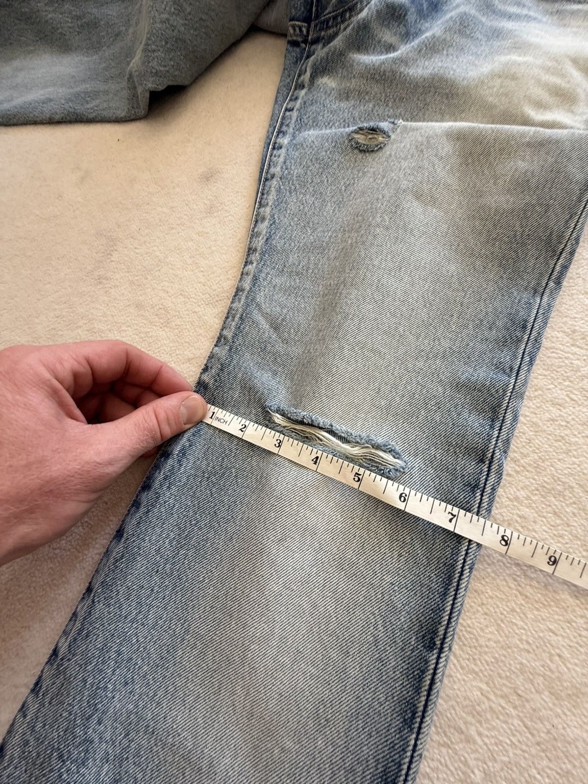 Saint Laurent Paris Saint Laurent Santa Monica wash rip trash jeans 32 grail d18 Size US 32 / EU 48 - 7 Thumbnail