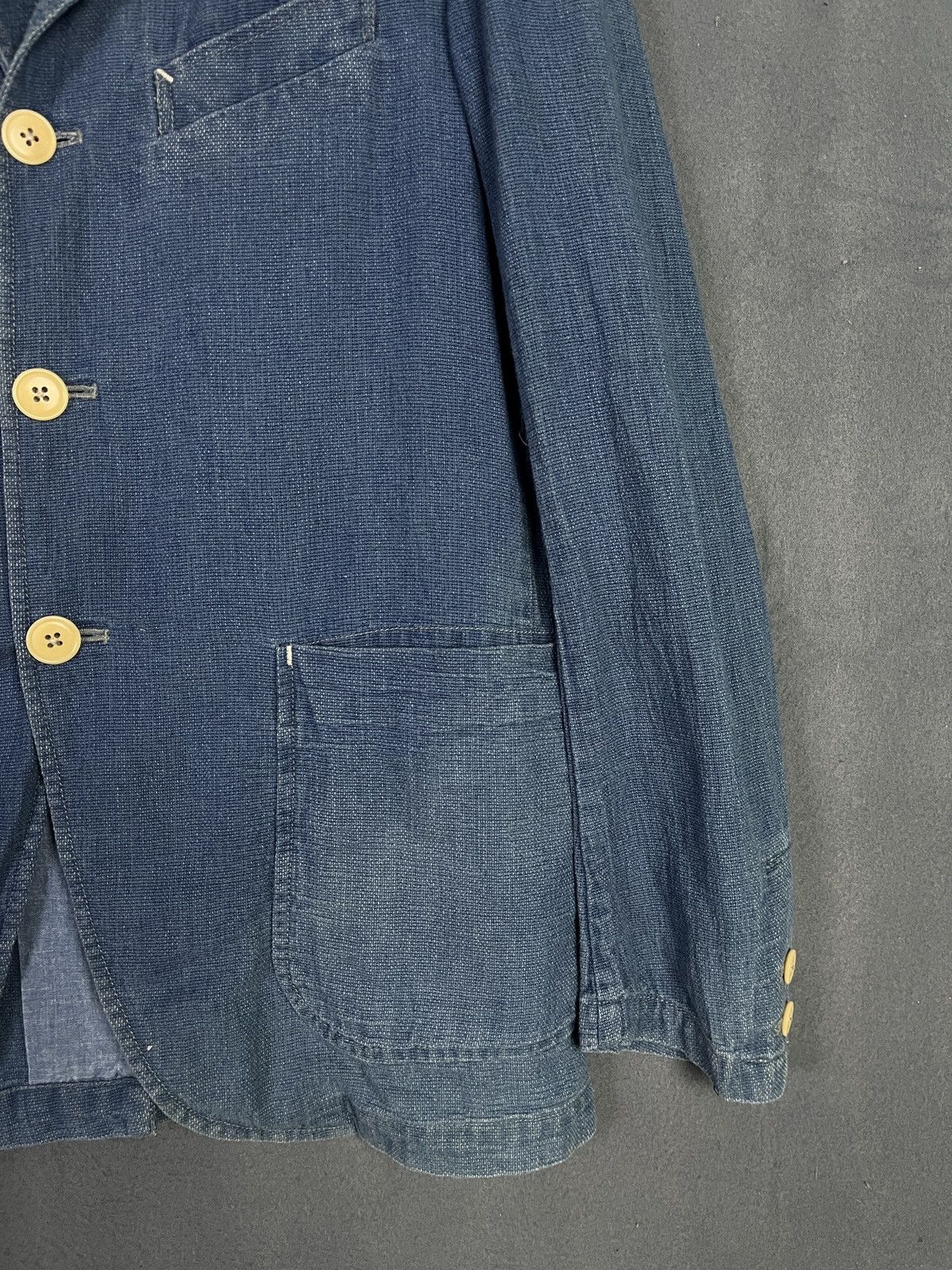 J.S. Homestead × Japanese Brand × Journal Standard Journal Standard Homestead Denim Colour Cotton Blazer Size US S / EU 44-46 / 1 - 5 Thumbnail