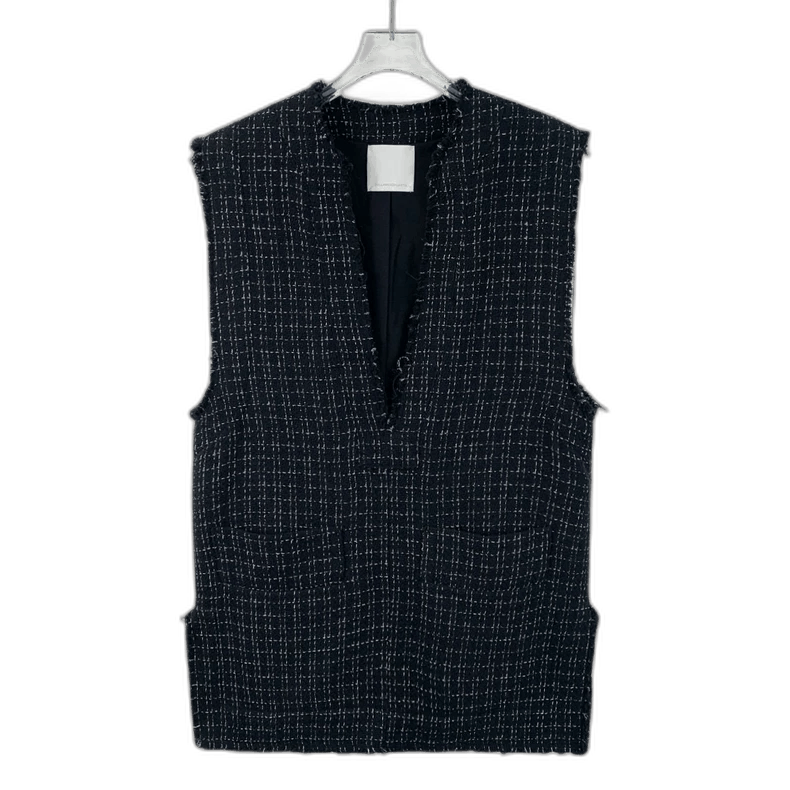 Chanel Black Cotton Sleeveless Vest Outerwear Size ONE SIZE - 1 Thumbnail