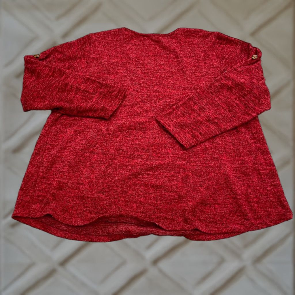 Vintage A New Day Womens XL Red Crew Neck Relaxed Lightweight Pullover Sweater Size XL / US 12-14 / IT 48-50 - 1 Thumbnail