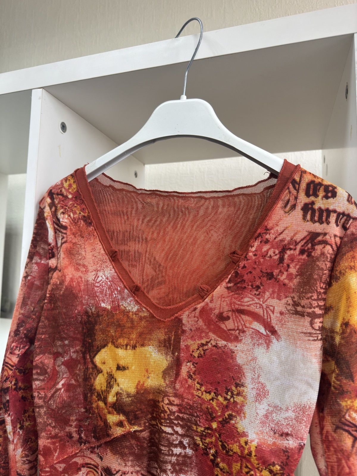 Jean Paul Gaultier × Vintage Vintage Mesh Multilayer Avant-Garde JPG Style Blouses Size M / US 6-8 / IT 42-44 - 8 Thumbnail