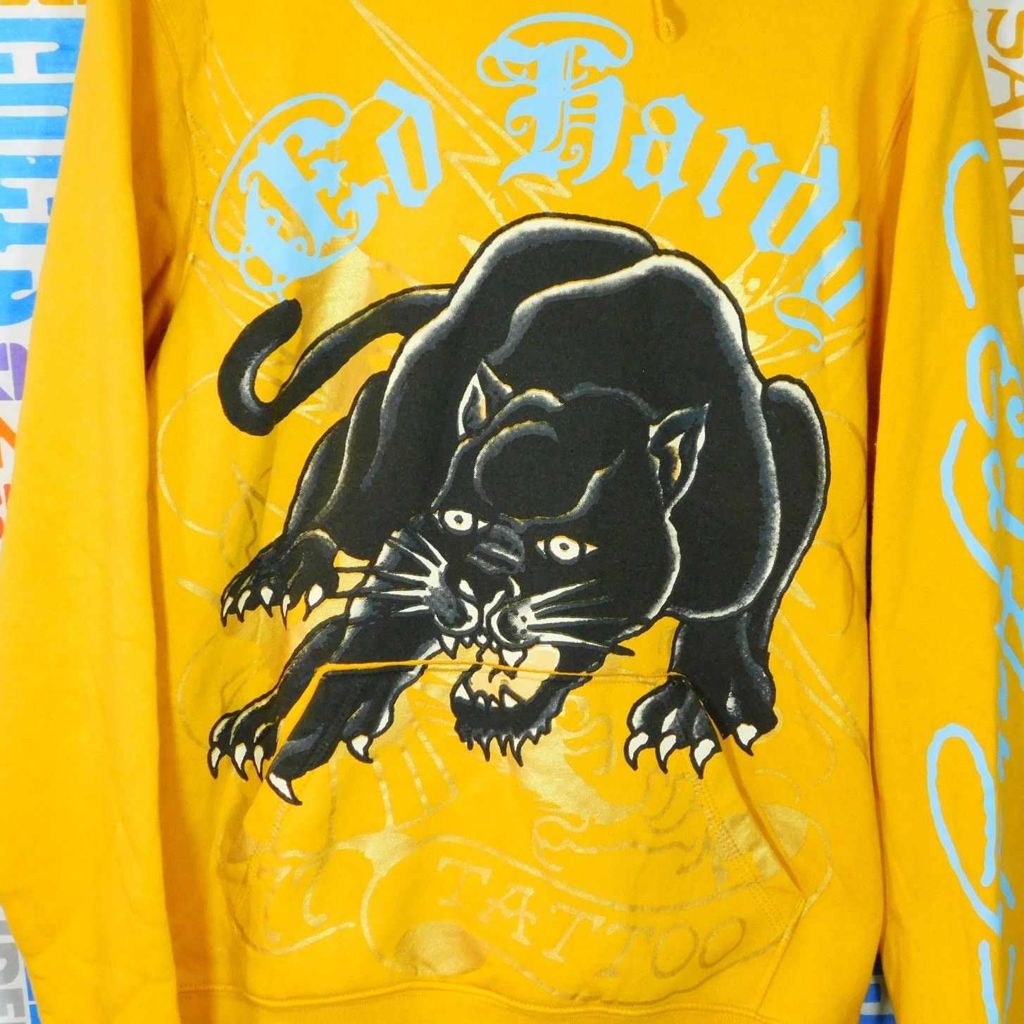 Ed Hardy Ed Hardy Black Panther Hoodie Size S Double Sided Yellow Size US S / EU 44-46 / 1 - 5 Thumbnail