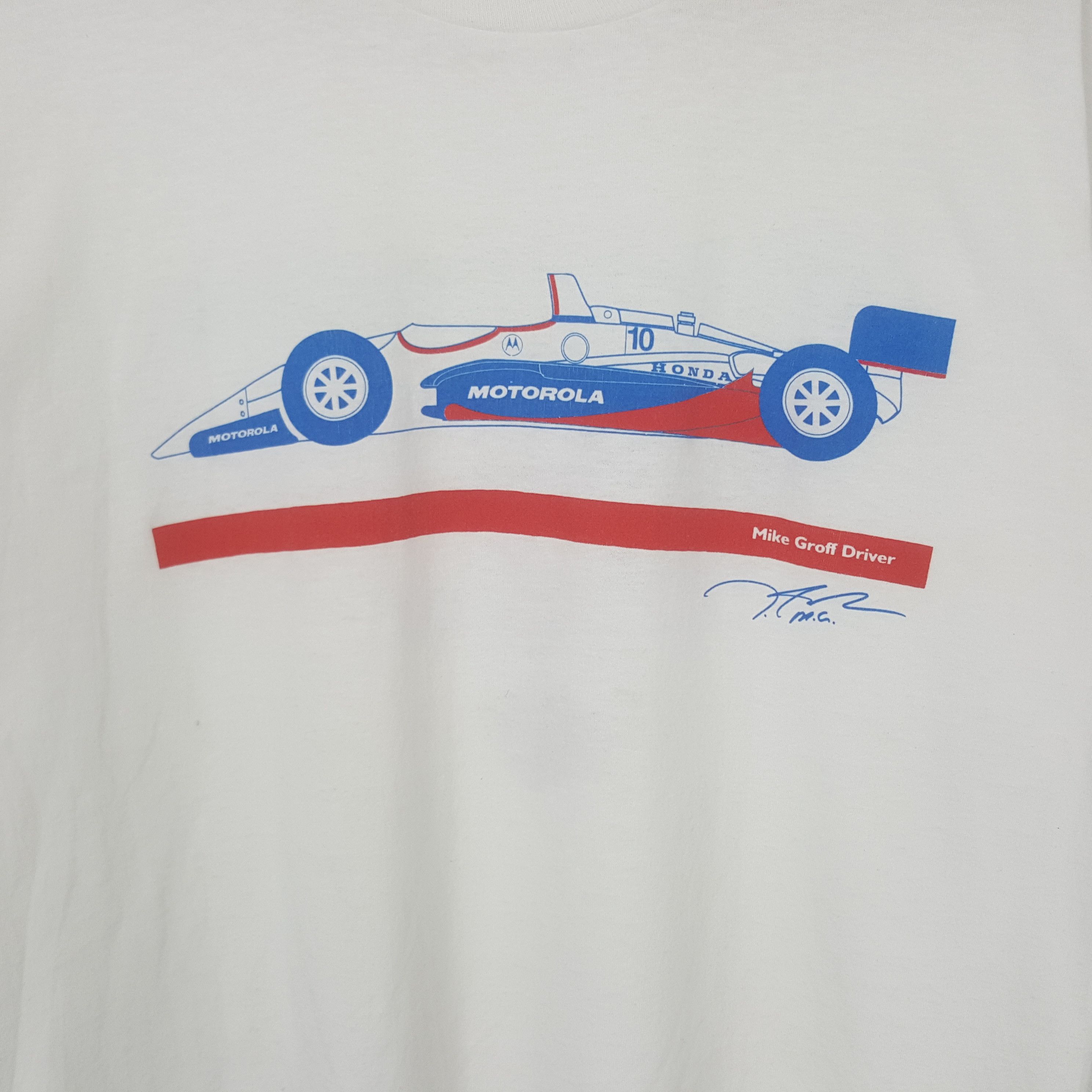 Motorola Vintage 90's Honda Motorola Formula One Racing Tshirt C299N4 Size US L / EU 52-54 / 3 - 4 Thumbnail
